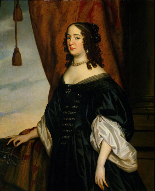 Portrait of Amalia van Solms (1602-75) – atelier van Gerard van Honthorst Vintage Portrait Art Print | Wall Art Poster
