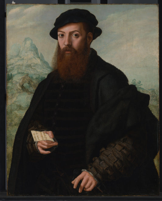 Portret van een man – Jan van Hemessen Vintage Art Print | Wall Art Poster