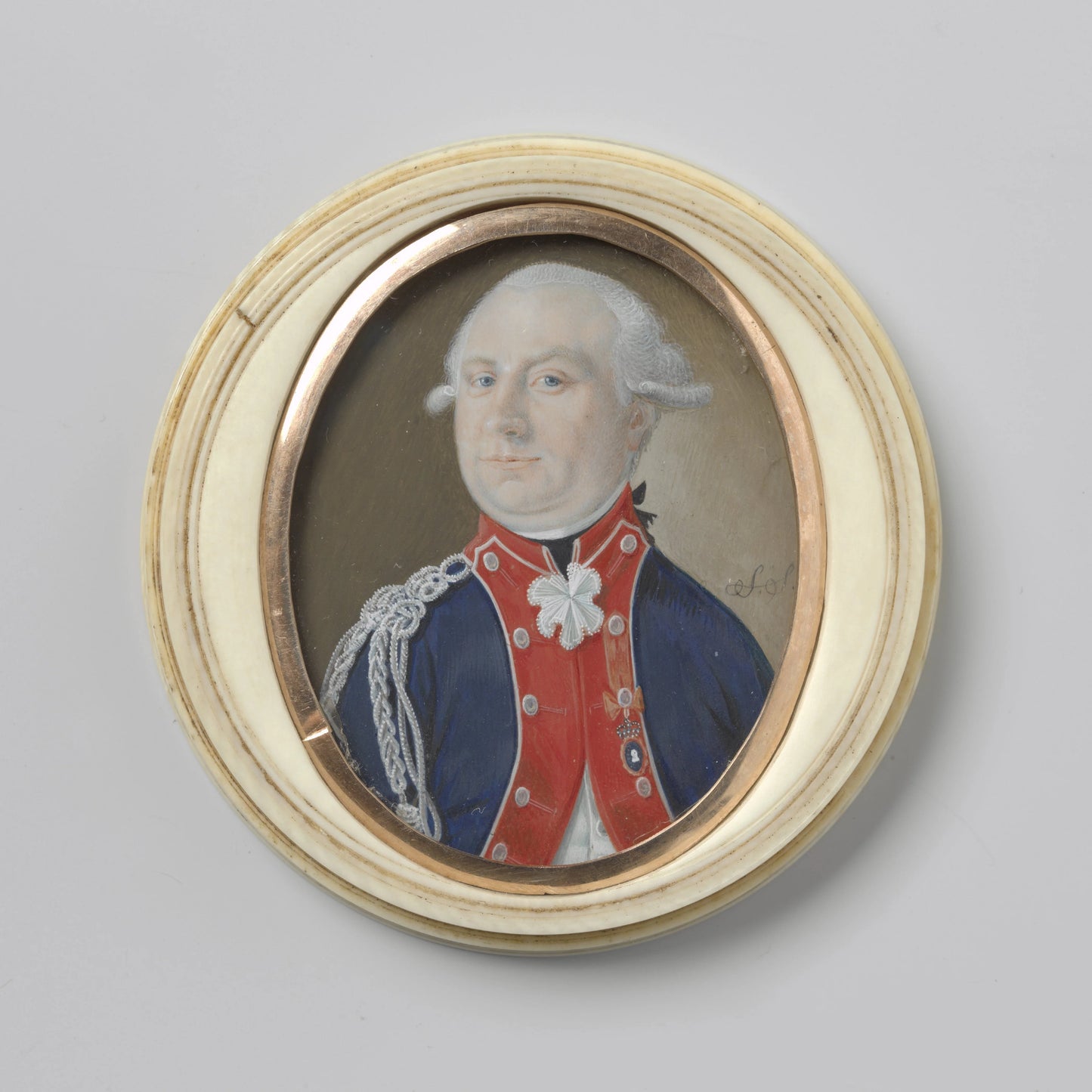 Portret van een officier, vermoedelijk R.T. van Kruissen – Simon Schaasberg Vintage Art Print | Wall Art Poster
