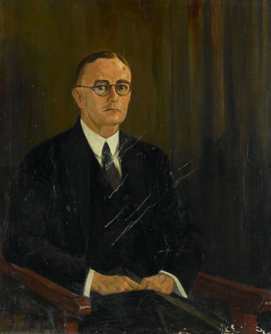 Jan Willem Meyer Ranneft (1887-1968). Voorzitter van de volksraad (1929-33) – Henry van Velthuysen Vintage Portrait Art Print | Wall Art Poster