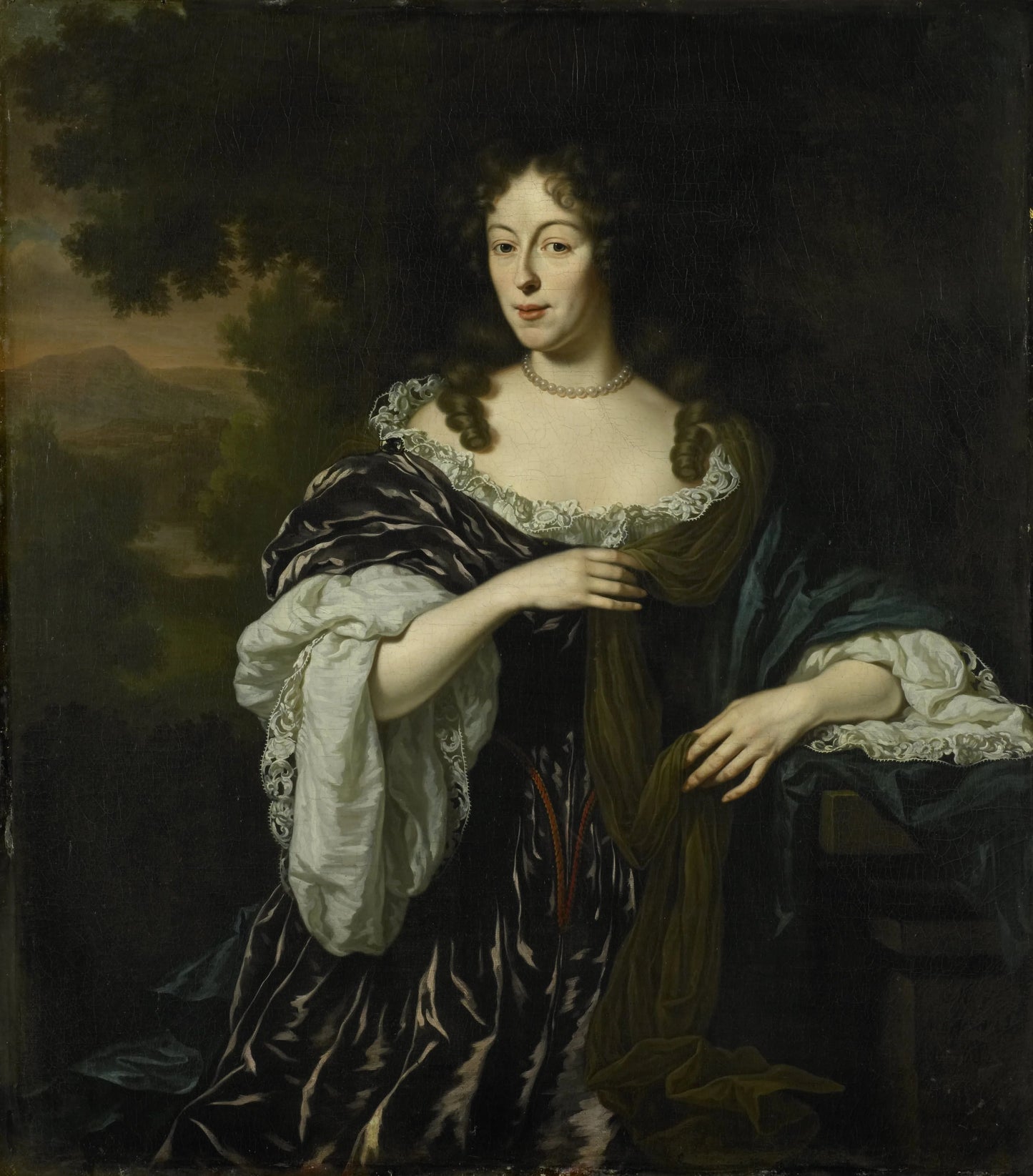 Portrait of Maria Schaep, Wife of Hendrick Bicker – Michiel van Musscher Vintage Portrait Art Print | Wall Art Poster