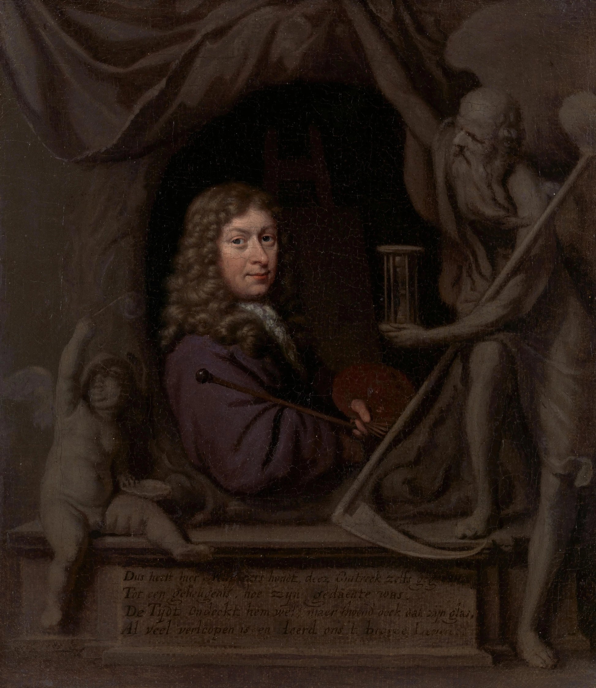 Self-Portrait – Michiel van Musscher Vintage Self-Portrait Art Print | Wall Art Poster