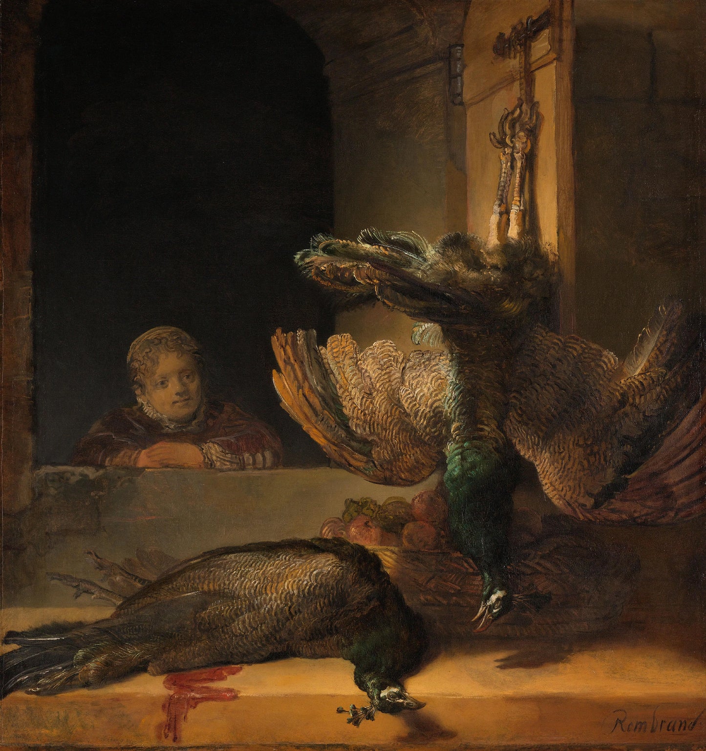 Still Life with Peacocks – Rembrandt van Rijn Vintage Still Life Art Print | Wall Art Poster