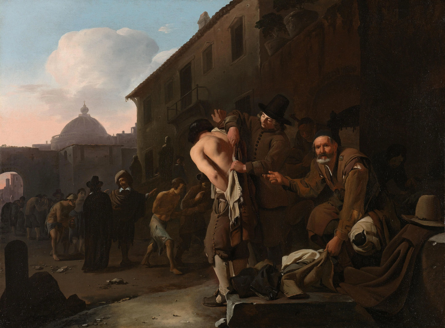 Clothing the Naked – Michael Sweerts Vintage Art Print | Wall Art Poster