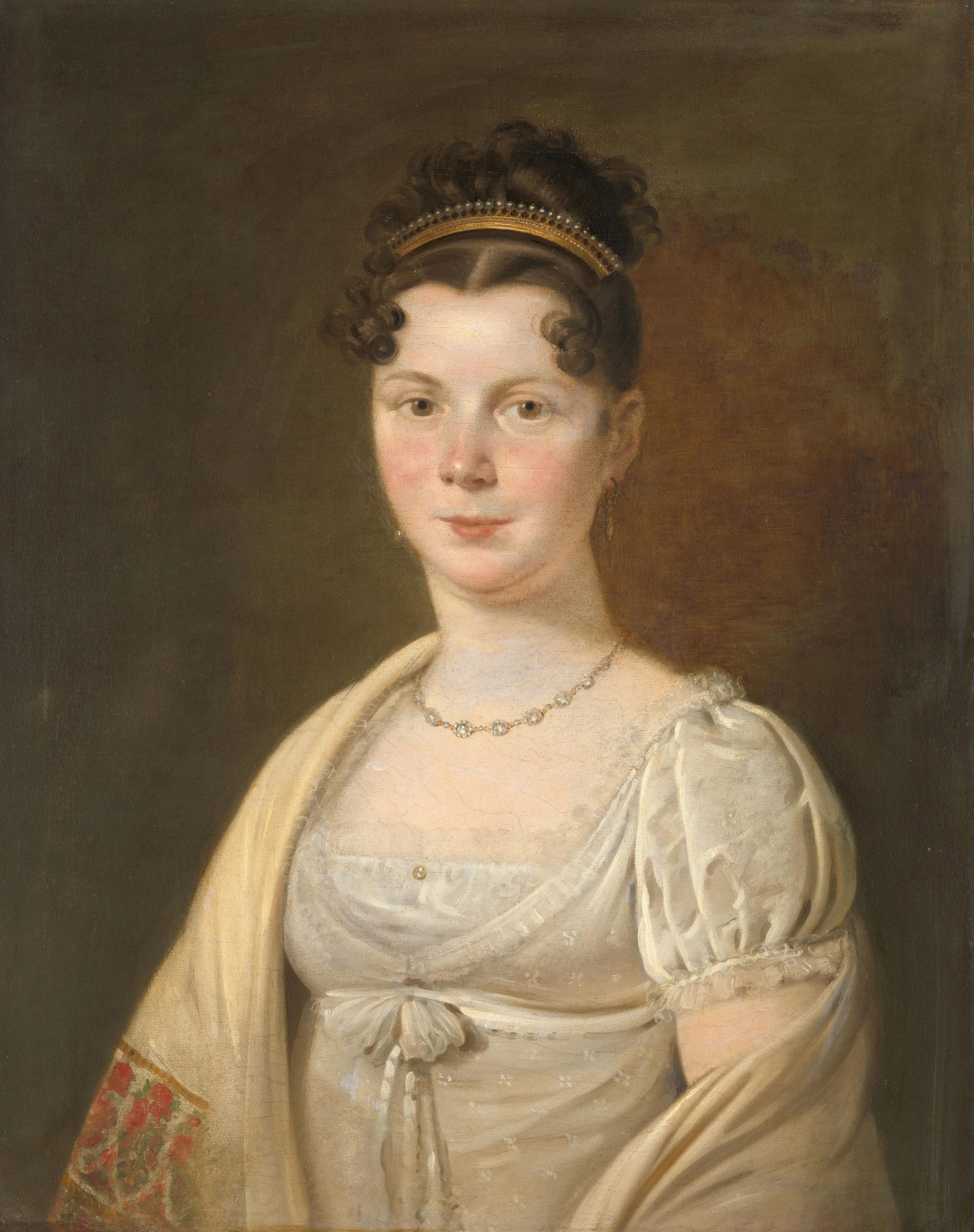Portrait of Wilhelmina Maria Haack (1786-1857), fourth Wife of Gerrit Verdooren – Adriaan de Lelie Vintage Portrait Art Print | Wall Art Poster
