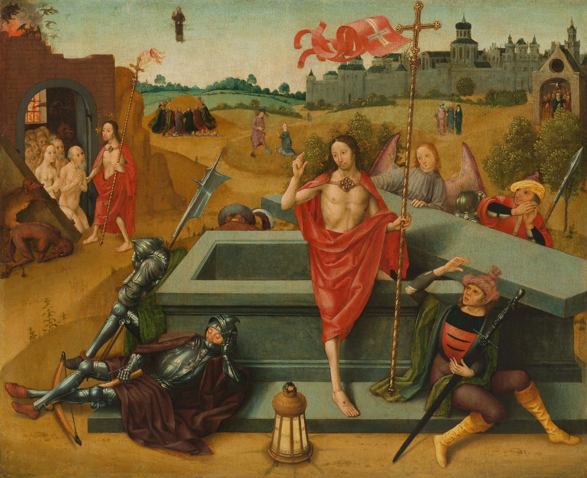 Resurrection of Christ – circle of Master of the Amsterdam Death of the Virgin Vintage Art Print | Wall Art Poster