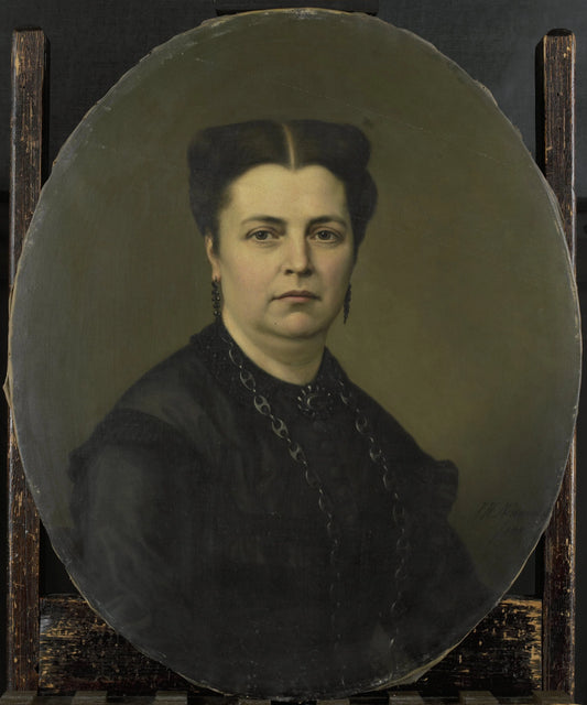 Jeanette Antoinette Pietermaat (1818-70). Echtgenote van Pieter Mijer – Johan Heinrich Neuman (signed by artist) Vintage Portrait Art Print | Wall Art Poster