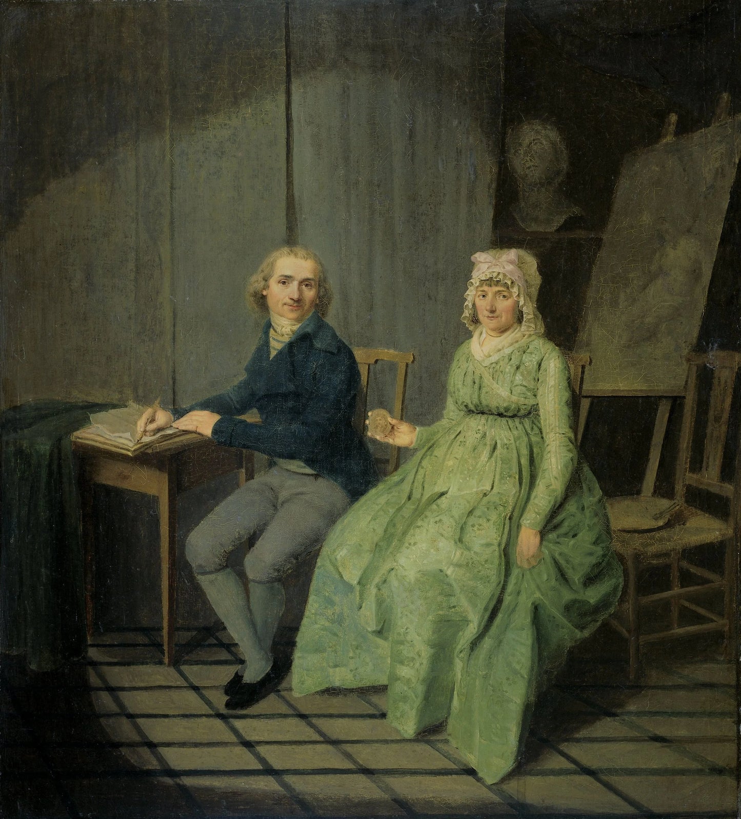 A Painter with his Wife – Wybrand Hendriks Vintage Self-Portrait Art Print | Wall Art Poster