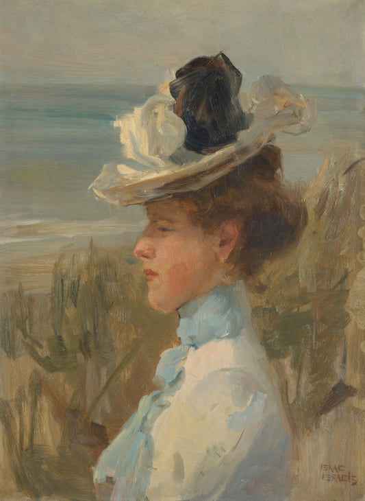 Young Woman, Gazing at the Sea – Isaac Israels Vintage Portrait Art Print | Wall Art Poster