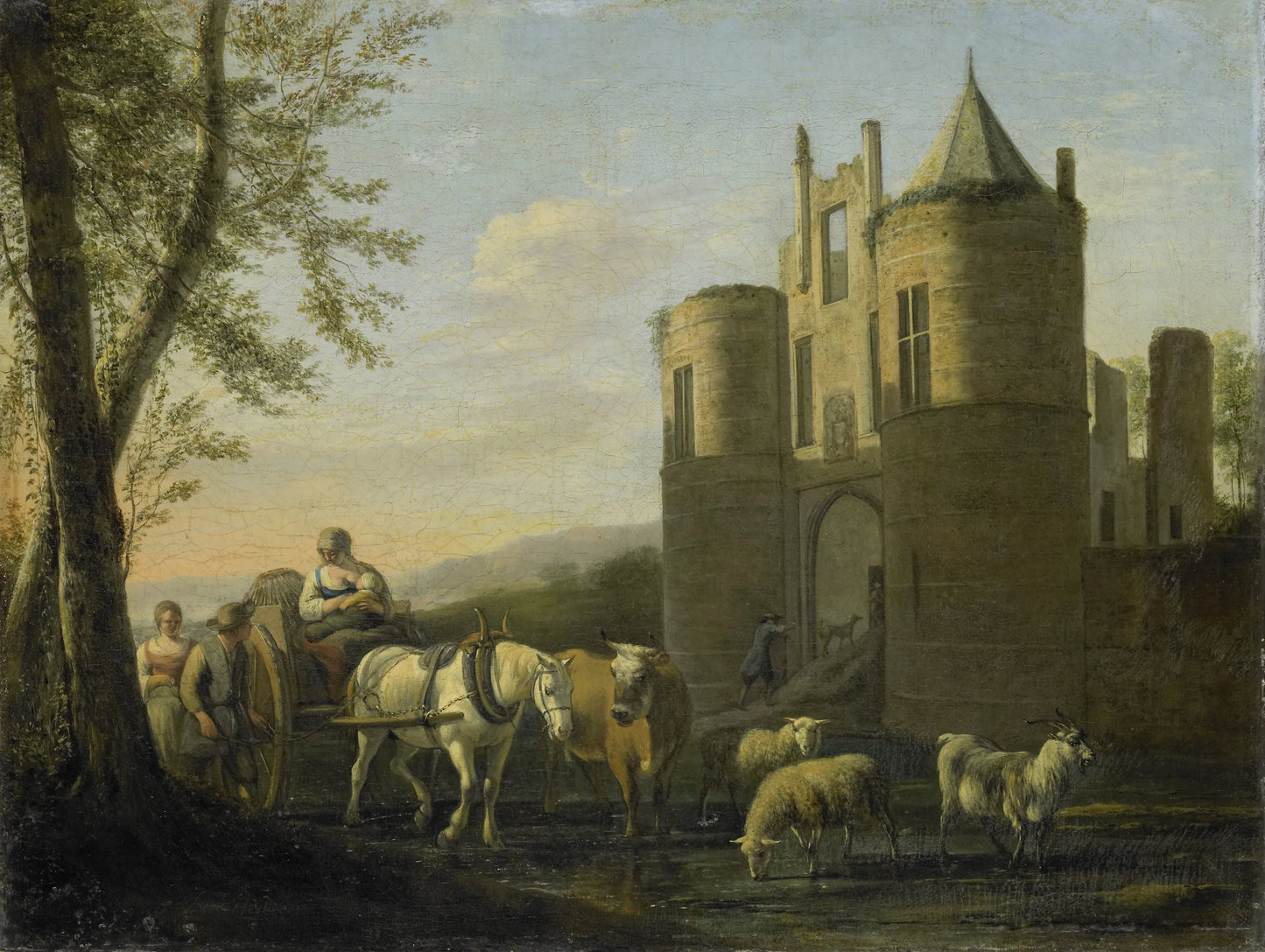 The Main Gate to Egmond Castle – Gerrit Berckheyde Vintage Art Print | Wall Art Poster
