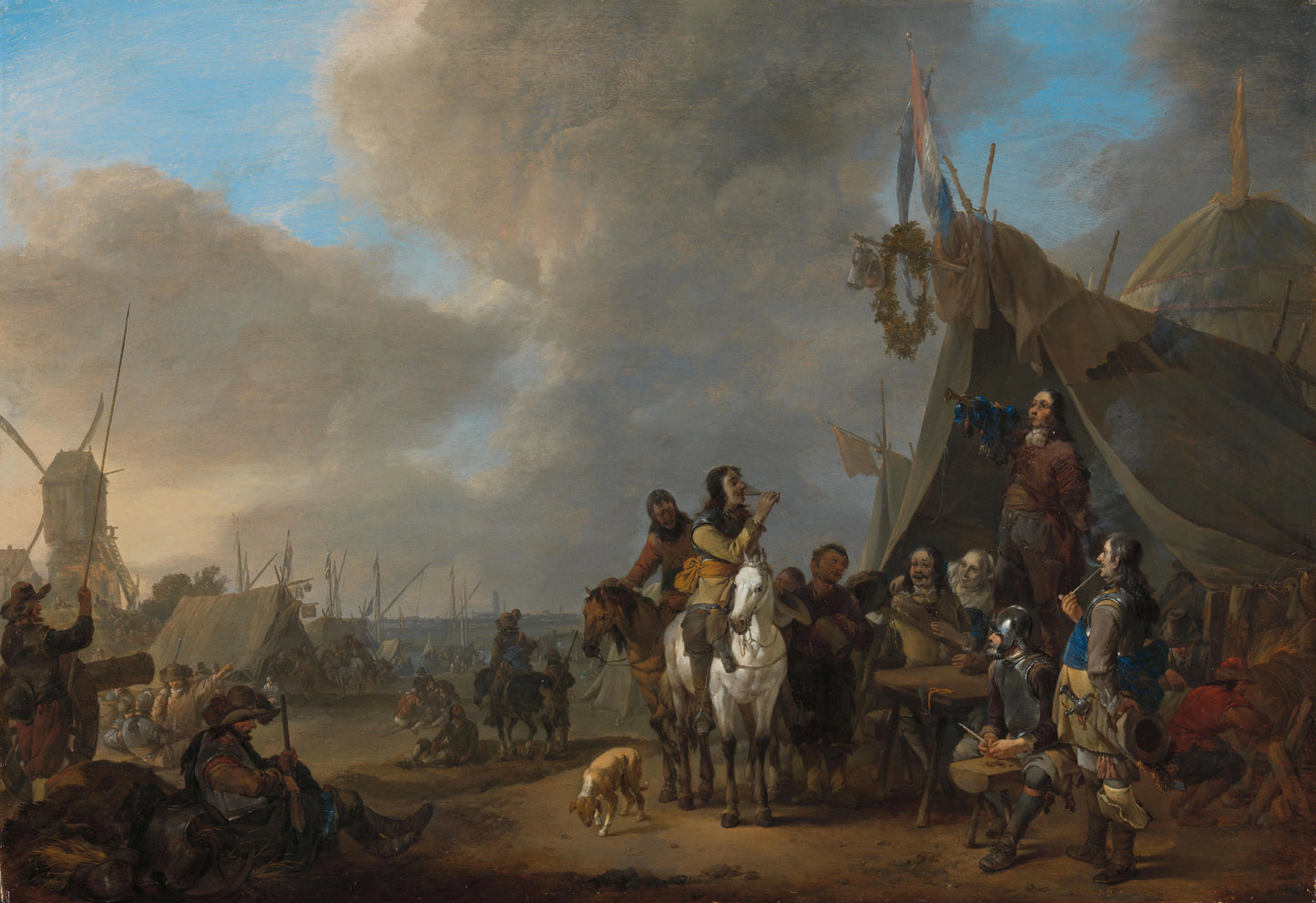 Army Camp – Johannes Lingelbach Vintage Landscape Art Print | Wall Art Poster