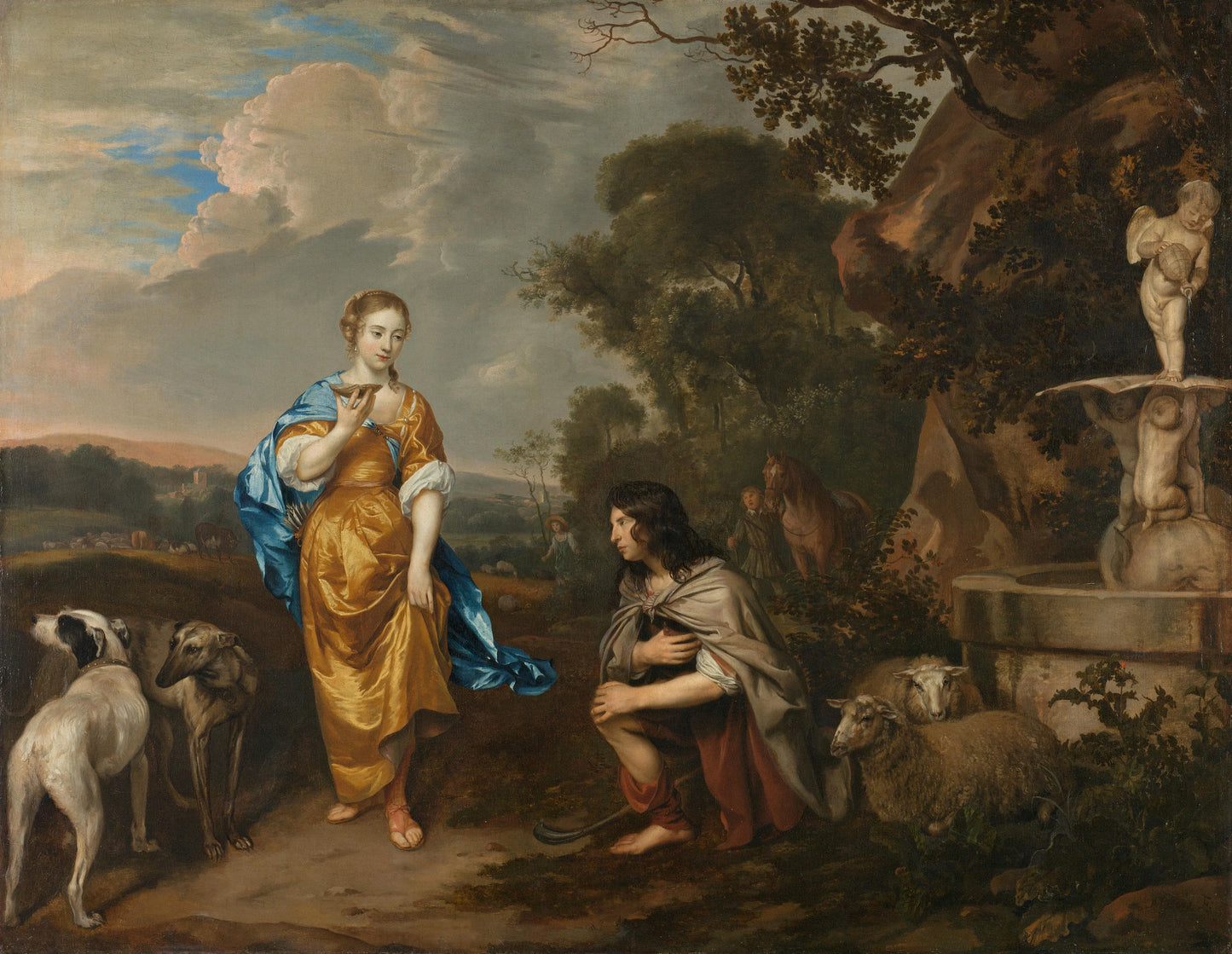 The Meeting of Granida and Daifilo – Jan Mijtens (signed by artist) Vintage Art Print | Wall Art Poster