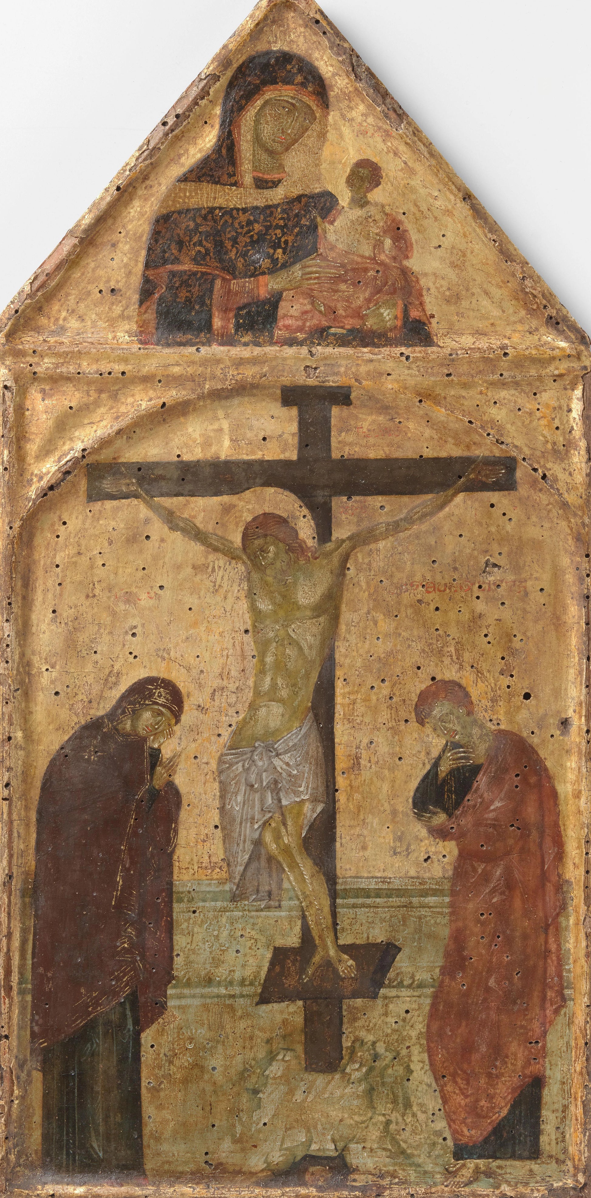 Crucifixion with the Virgin and Saint John – anoniem Vintage Art Print | Wall Art Poster