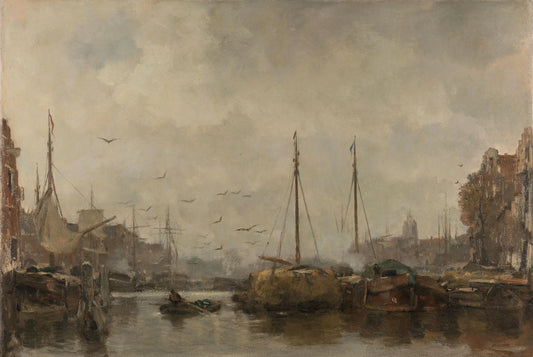Cityscape – Jacob Maris Vintage Harbour Scene Art Print | Wall Art Poster