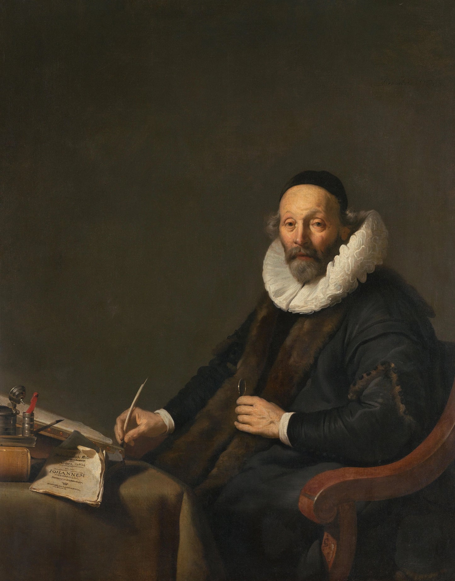 Johannes Wttenbogaert (1557-1644). Remonstrant Minister in The Hague – Jacob Adriaensz Backer Vintage Religious Scene Art Print | Wall Art Poster