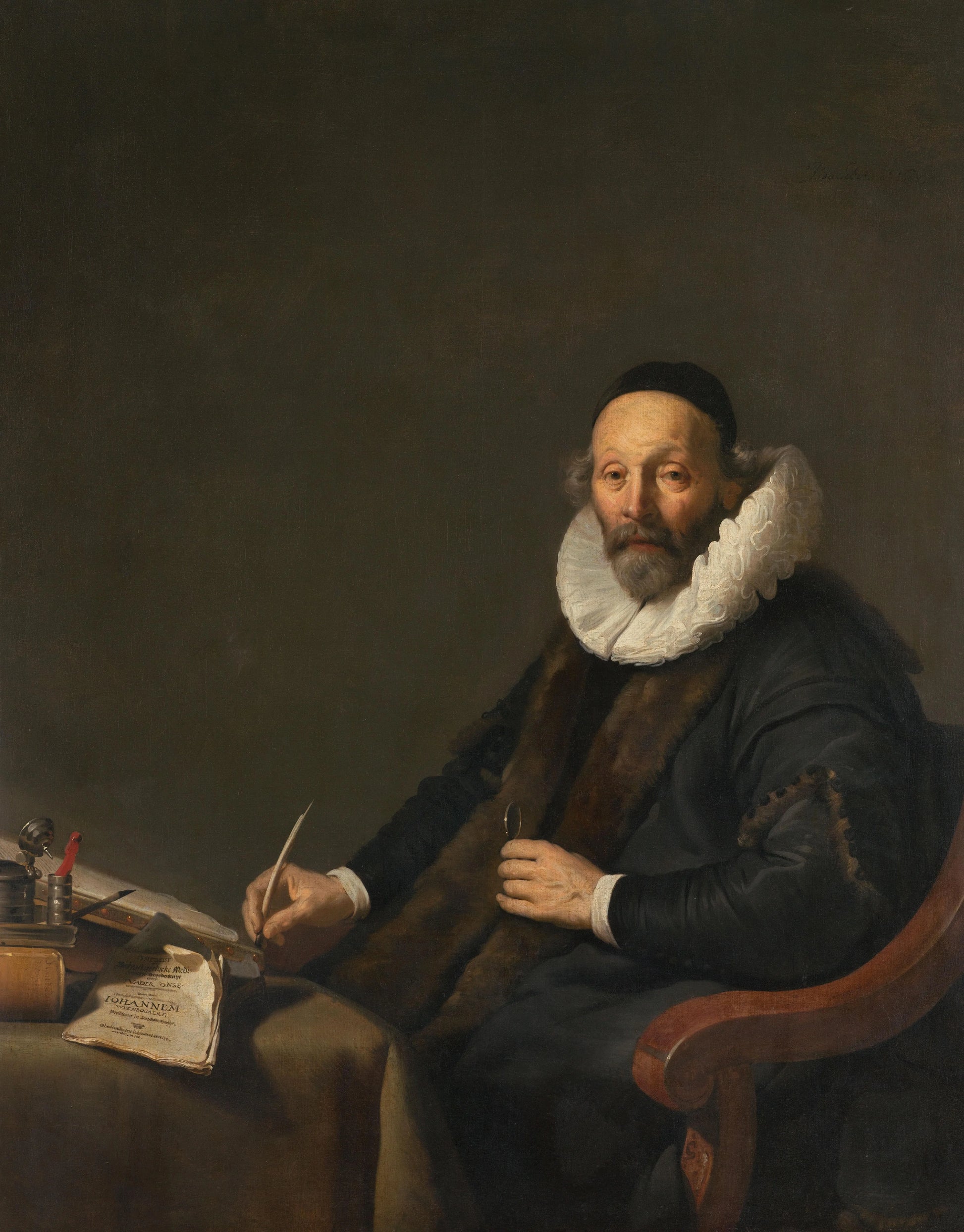 Johannes Wttenbogaert (1557-1644). Remonstrant Minister in The Hague – Jacob Adriaensz Backer Vintage Religious Scene Art Print | Wall Art Poster