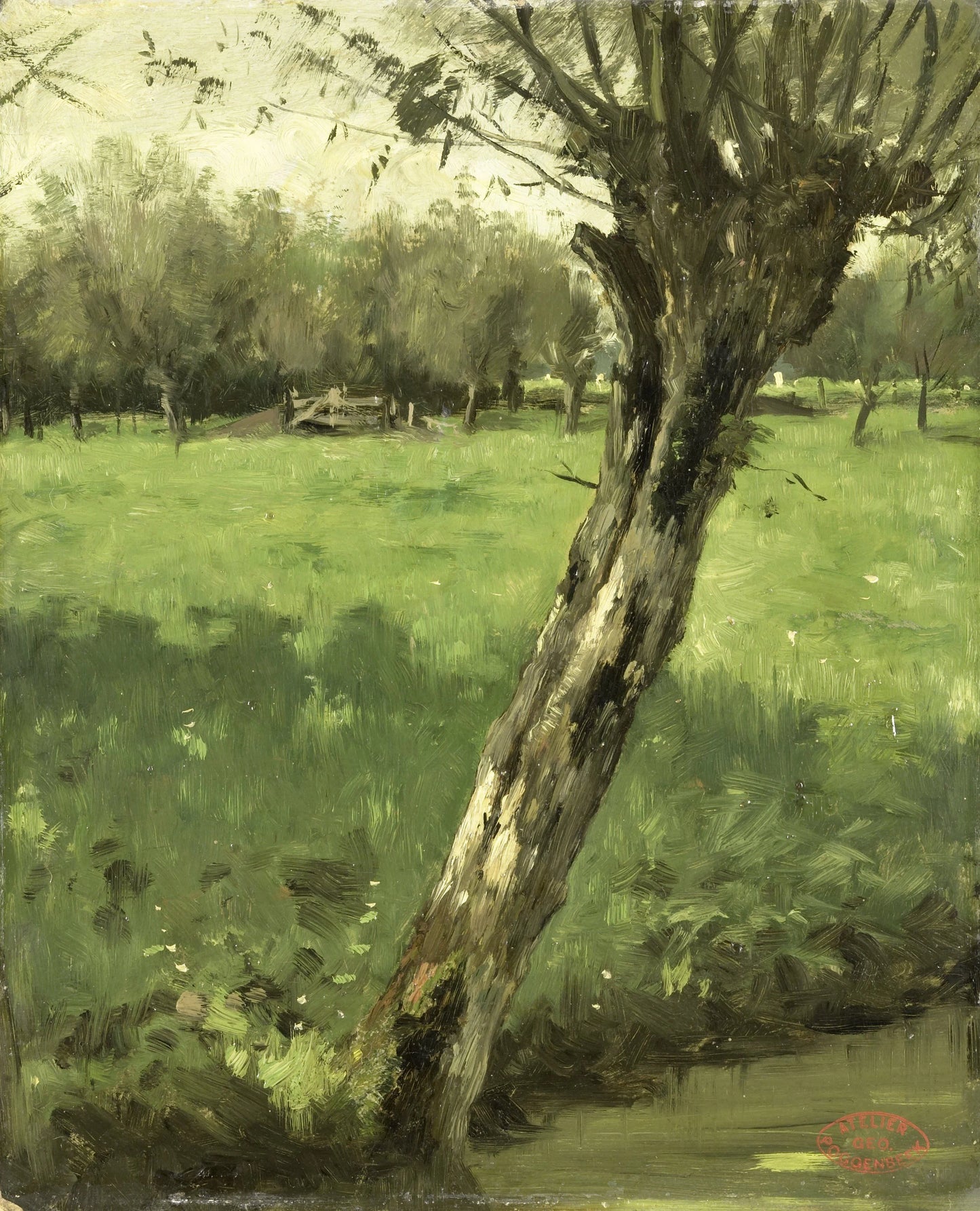 The Willow – Geo Poggenbeek (vermeld op object) Vintage Landscape Art Print | Wall Art Poster