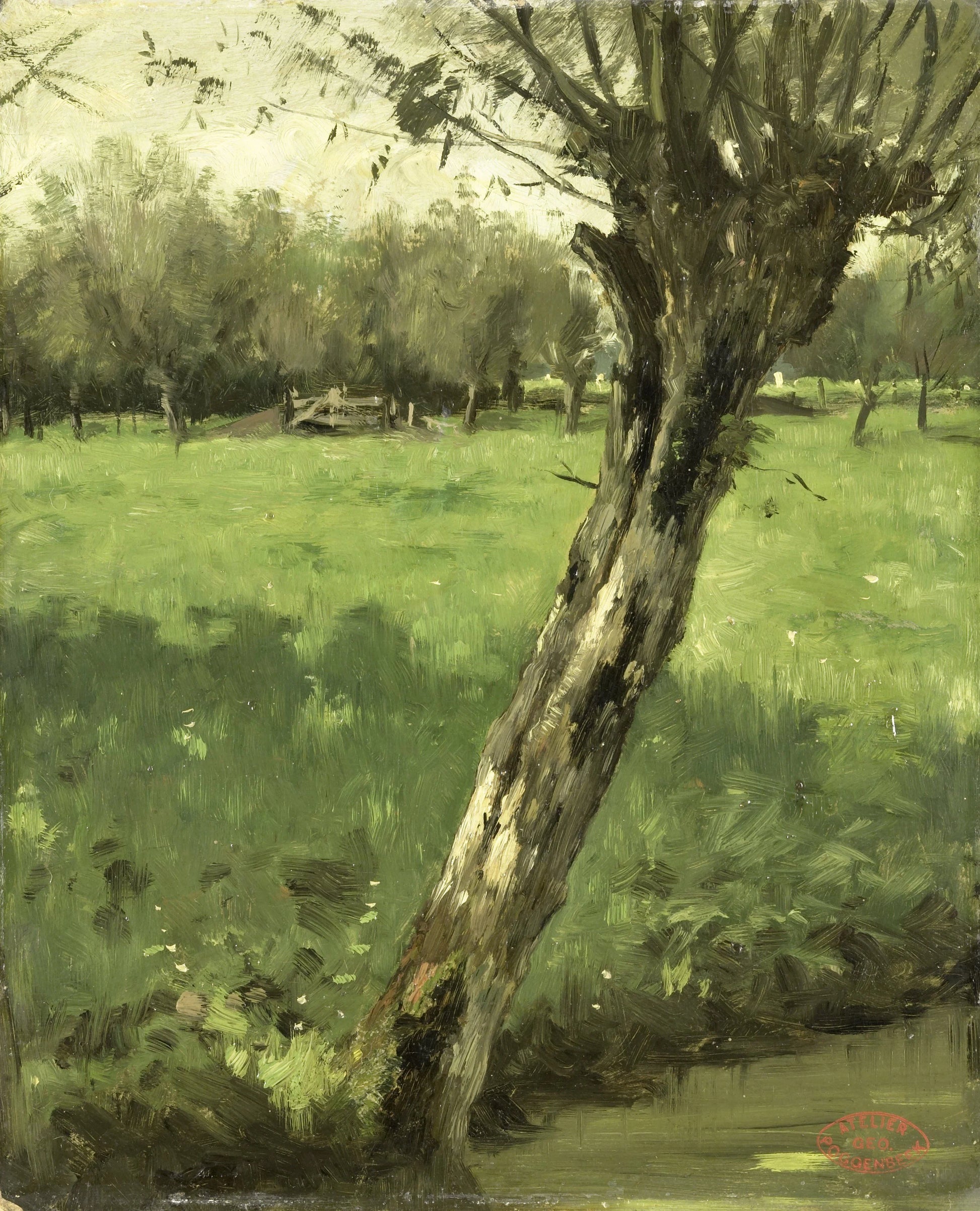 The Willow – Geo Poggenbeek (vermeld op object) Vintage Landscape Art Print | Wall Art Poster