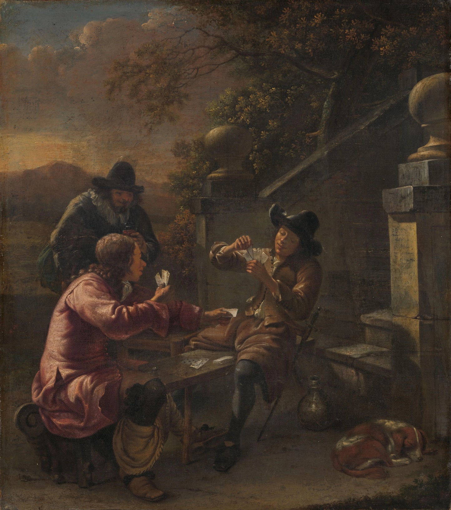 The card players – Johannes Natus Vintage Art Print | Wall Art Poster