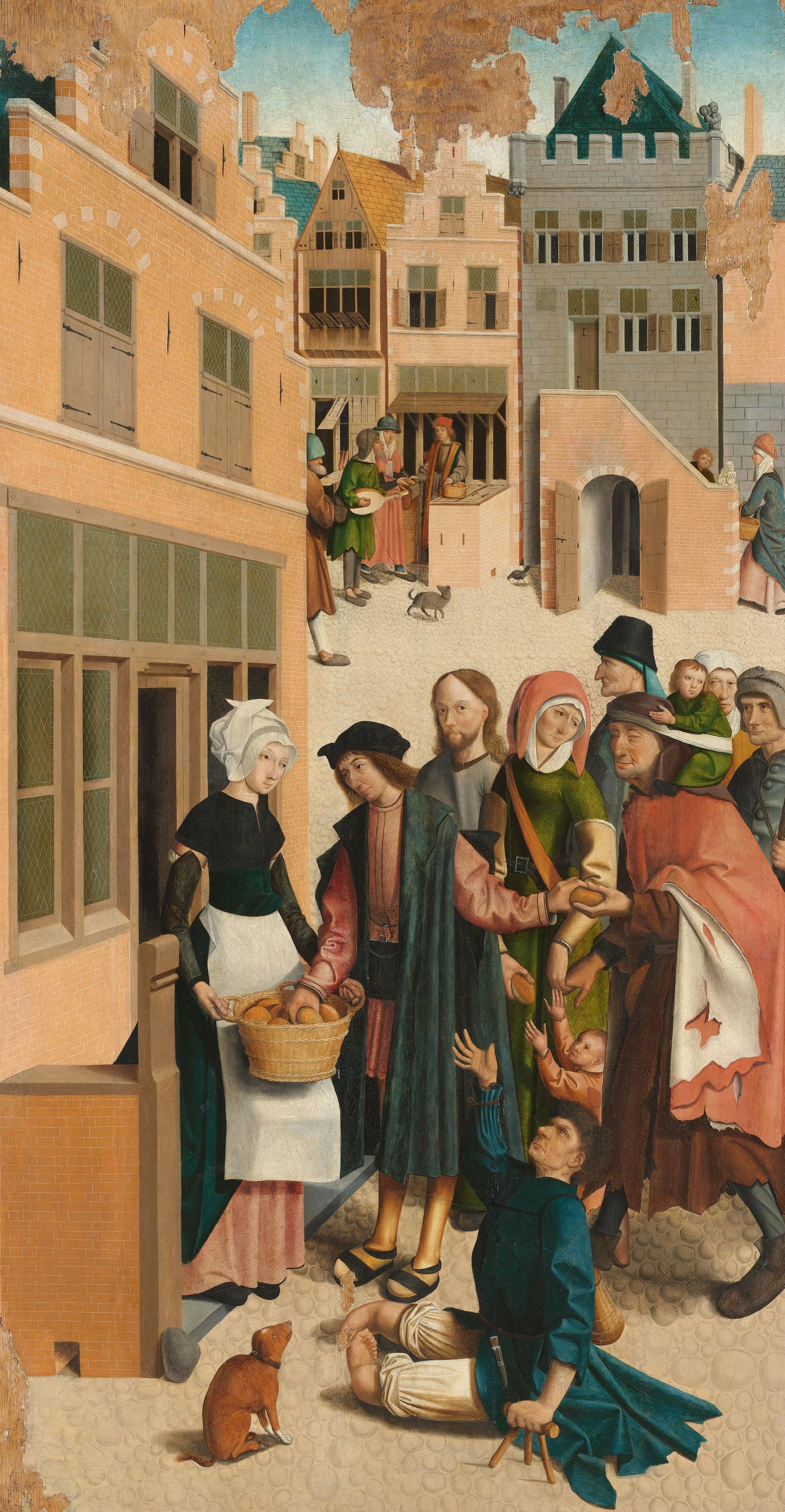 The Seven Works of Mercy – Meester van Alkmaar Vintage Cityscape Art Print | Wall Art Poster