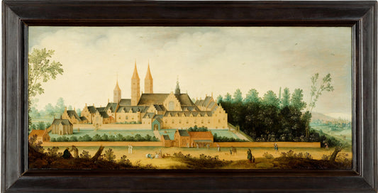 View of the Abbey of Egmond-Binnen – Claes Jacobsz van der Heck (signed by artist) Vintage Art Print | Wall Art Poster