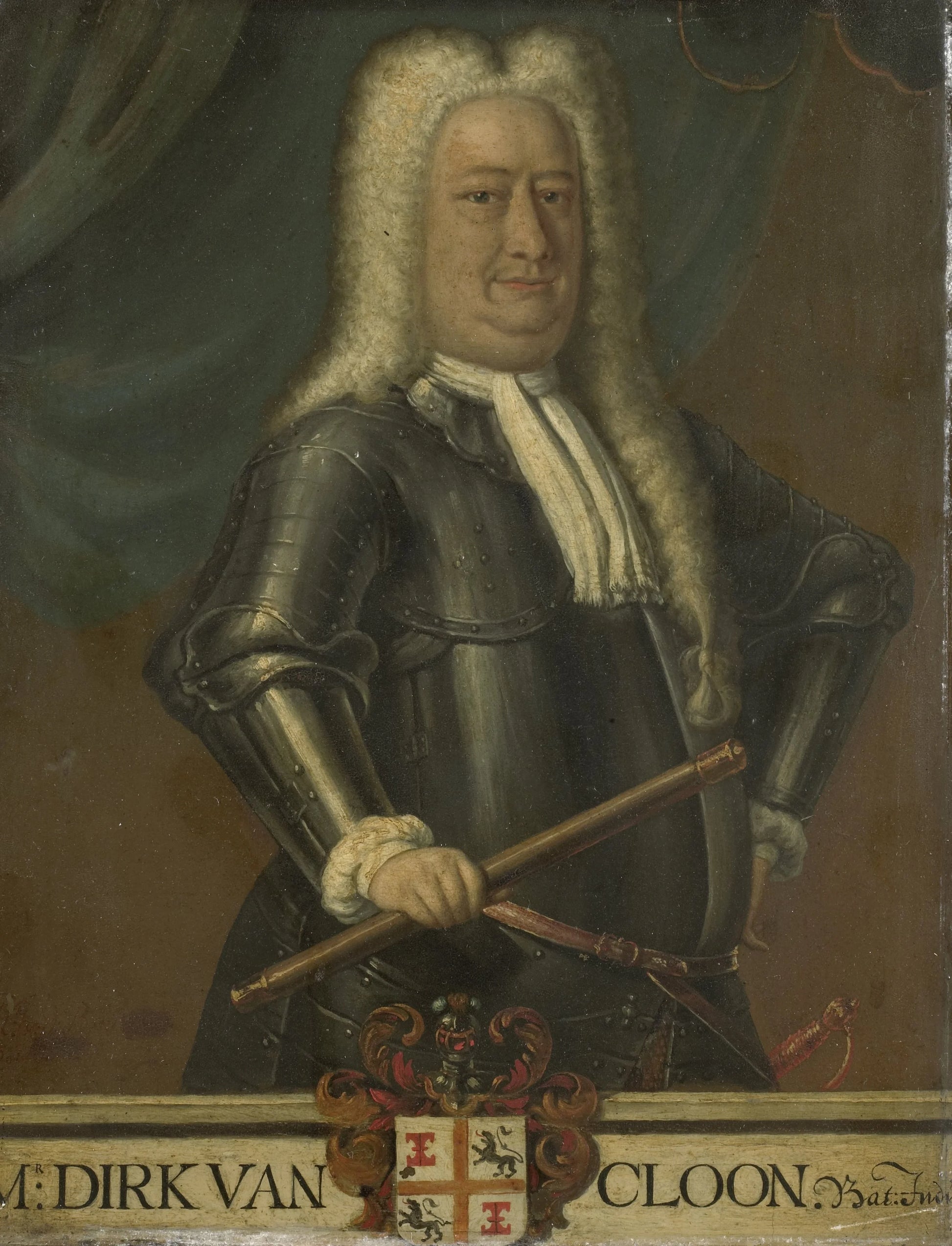 Portrait of Dirk van Cloon, Governor-General of the Dutch East Indies – free after Hendrik van den Bosch Vintage Portrait Art Print | Wall Art Poster