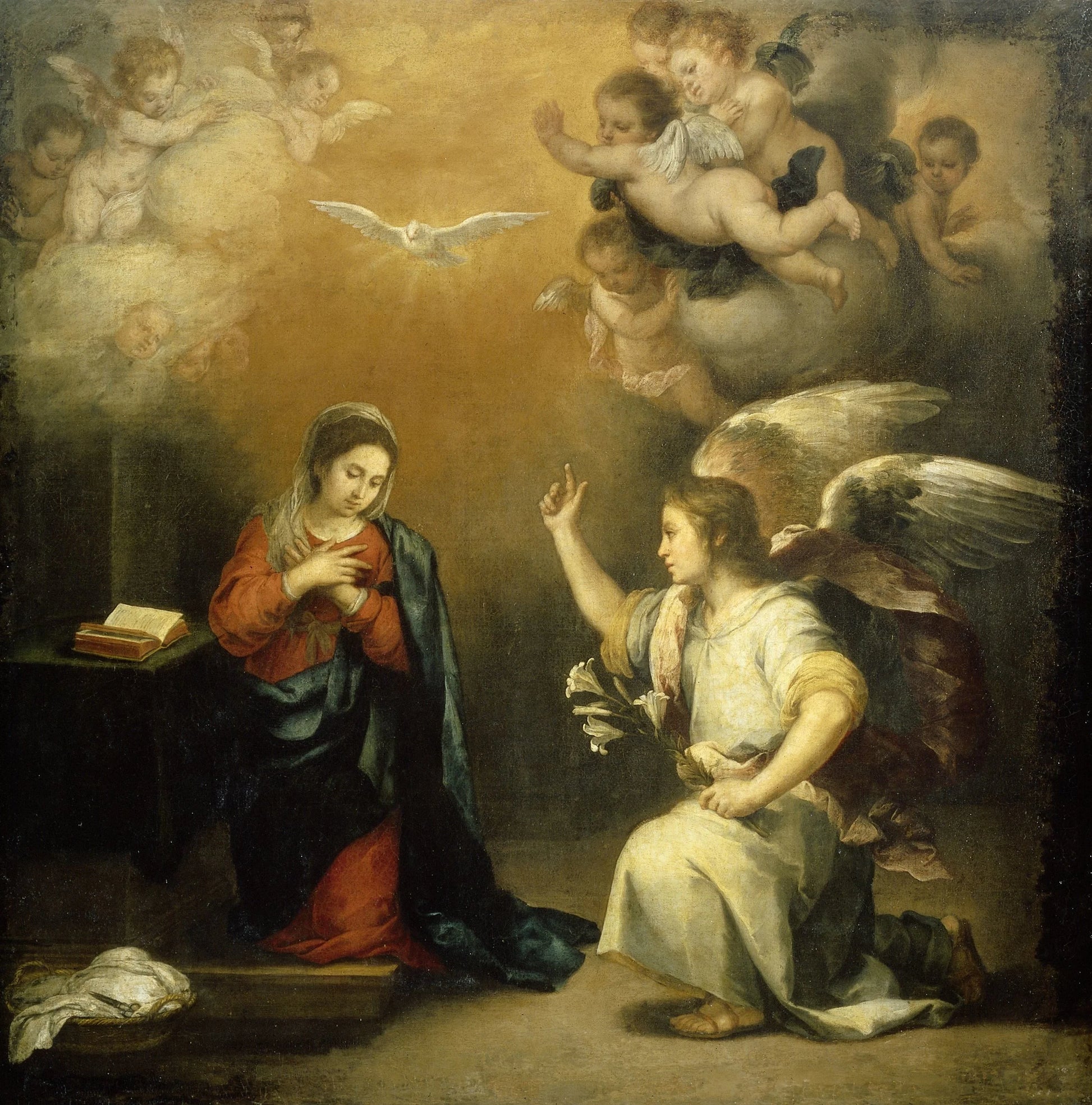 Annunciation to the Virgin – Bartolomé Esteban Murillo Vintage Art Print | Wall Art Poster