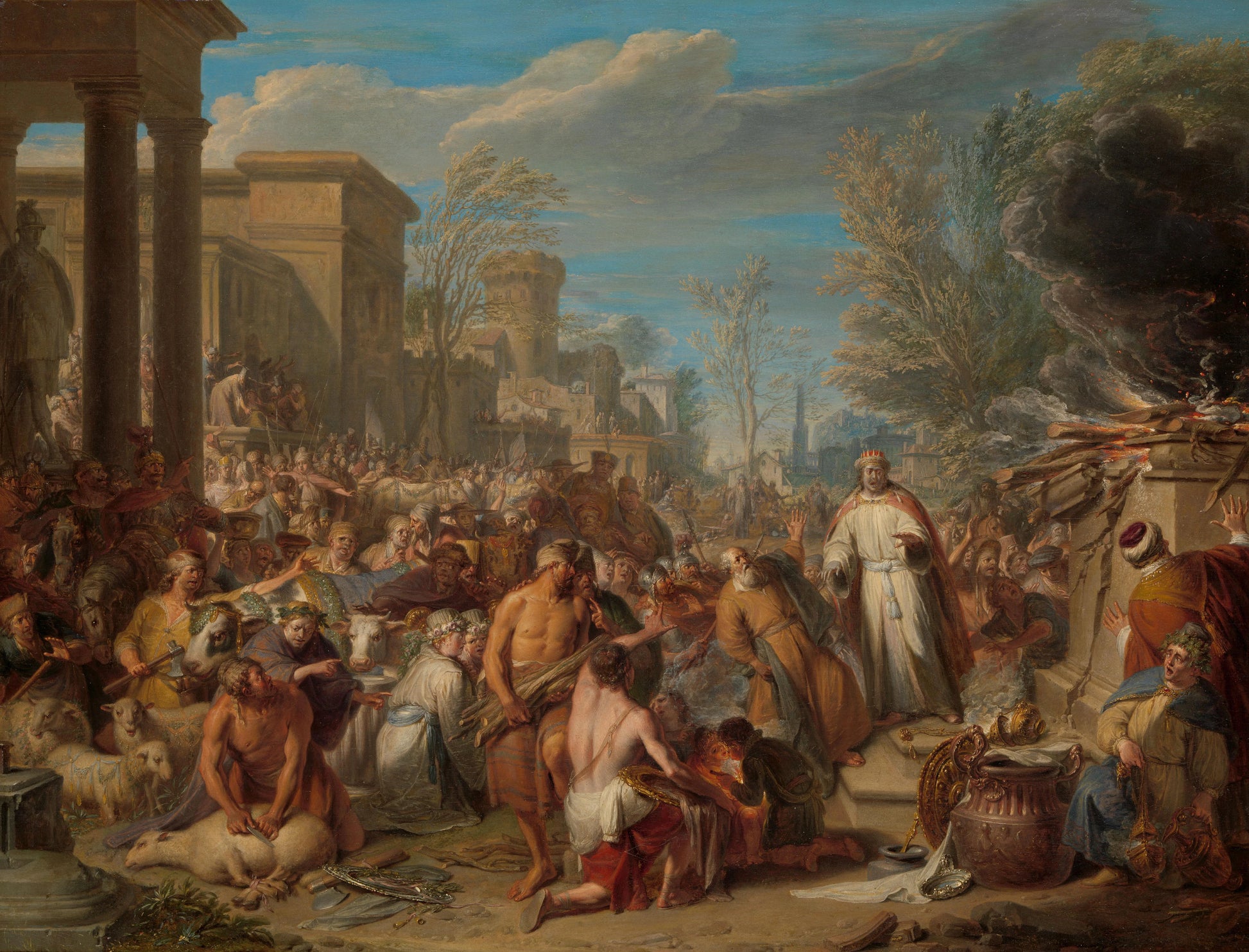 The Idolatry of Jeroboam – Jacques Ignatius de Roore Vintage Art Print | Wall Art Poster