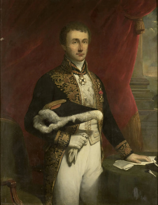 Pieter Merkus (1787-1844). Gouverneur-generaal (1841-44) – kopie naar Jan Willem Pieneman Vintage Portrait Art Print | Wall Art Poster
