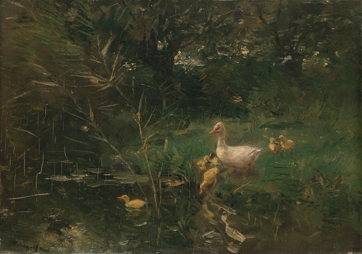 Ducks – Willem Maris (mentioned on object) Vintage Animal Study Art Print | Wall Art Poster