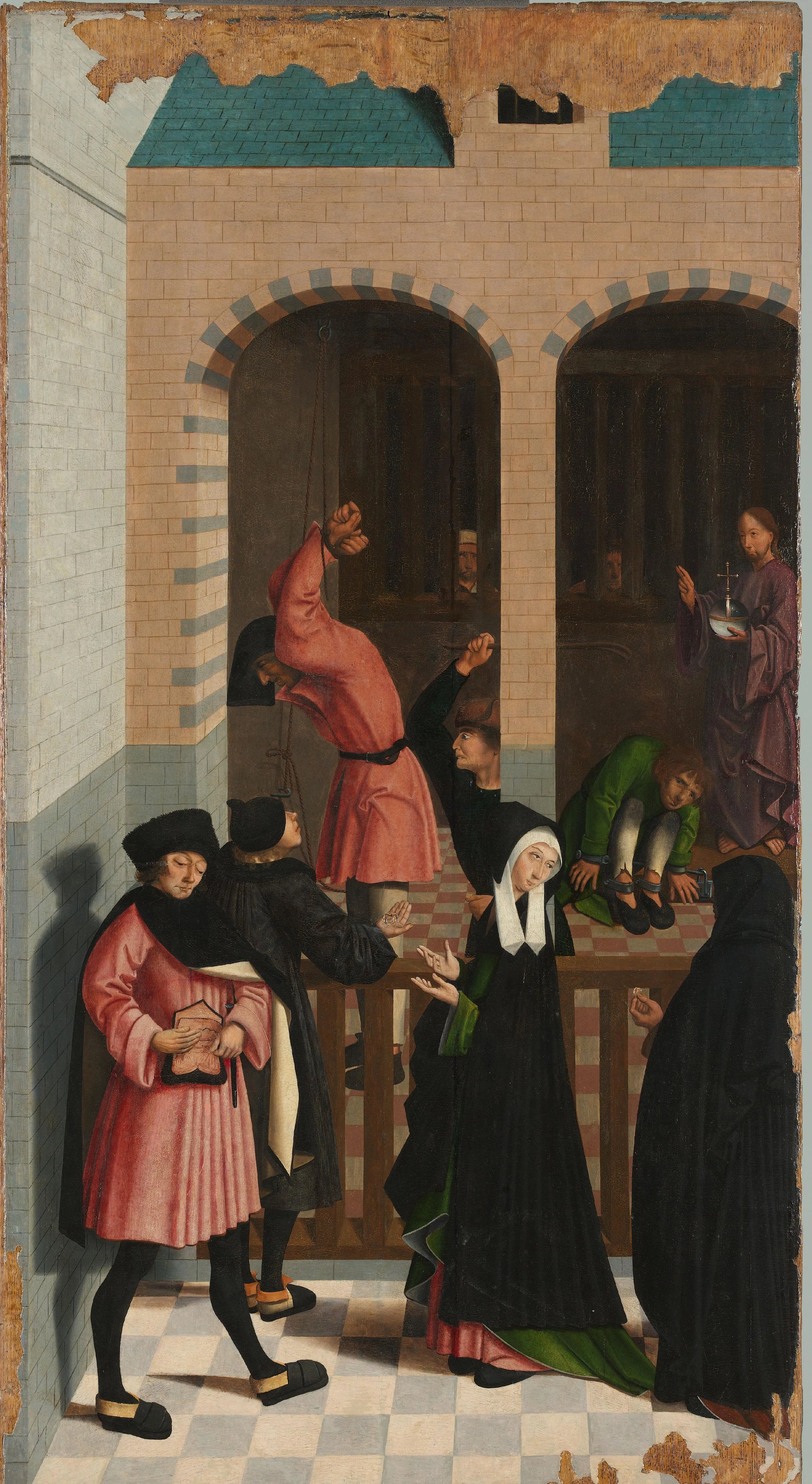 The Seven Works of Mercy – Meester van Alkmaar Vintage Cityscape Art Print | Wall Art Poster