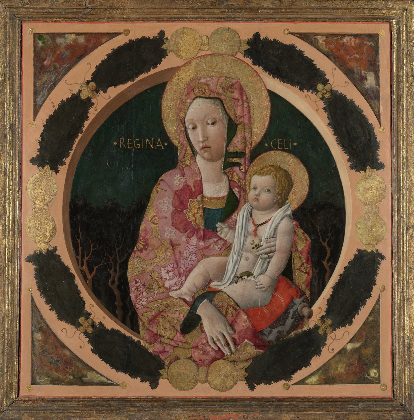 Virgin and Child – omgeving van Francesco Squarcione Vintage Art Print | Wall Art Poster