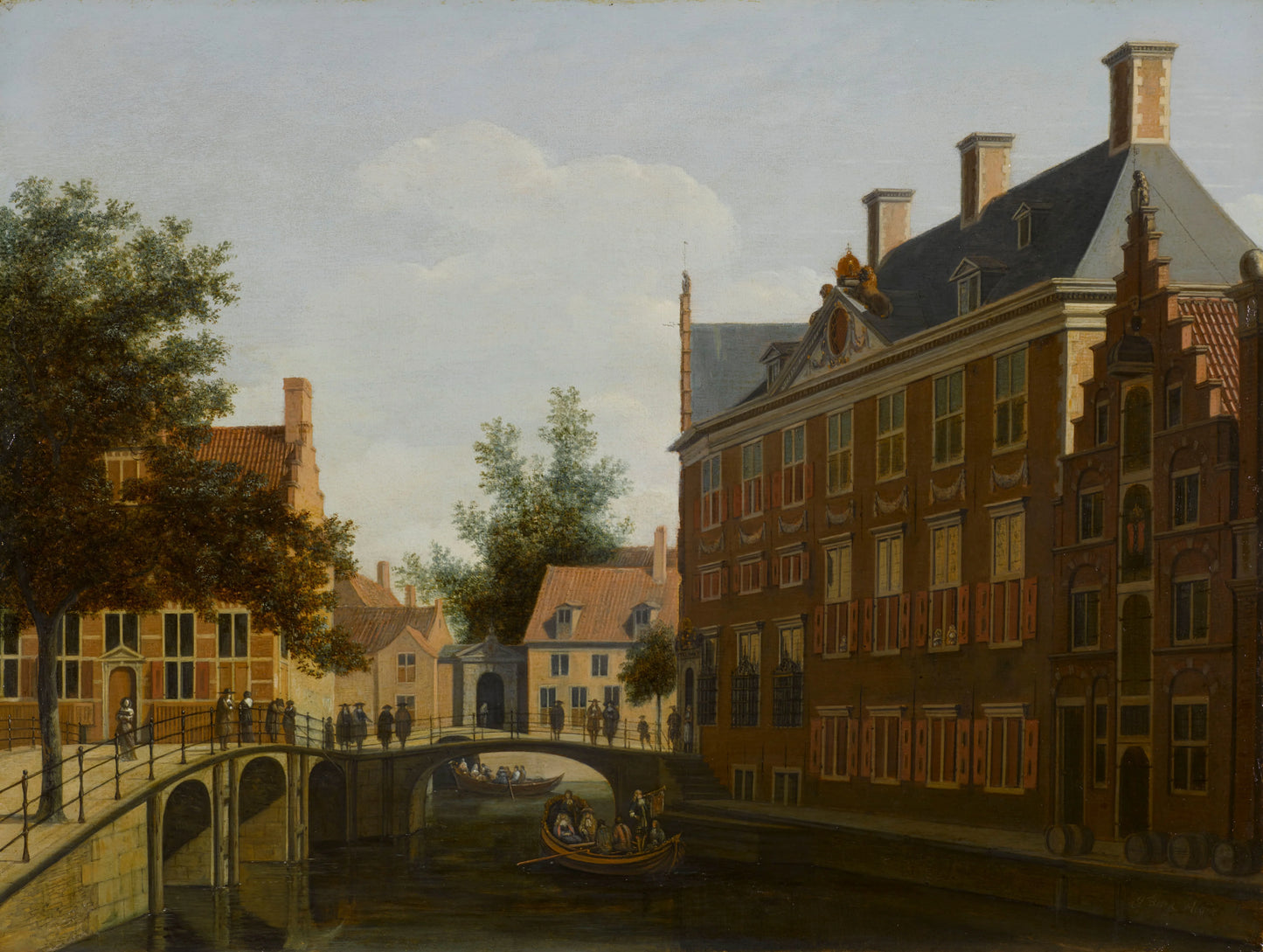 The Oude Zijds Herenlogement (Gentlemen's Hotel) in Amsterdam – Gerrit Berckheyde Vintage Cityscape Art Print | Wall Art Poster