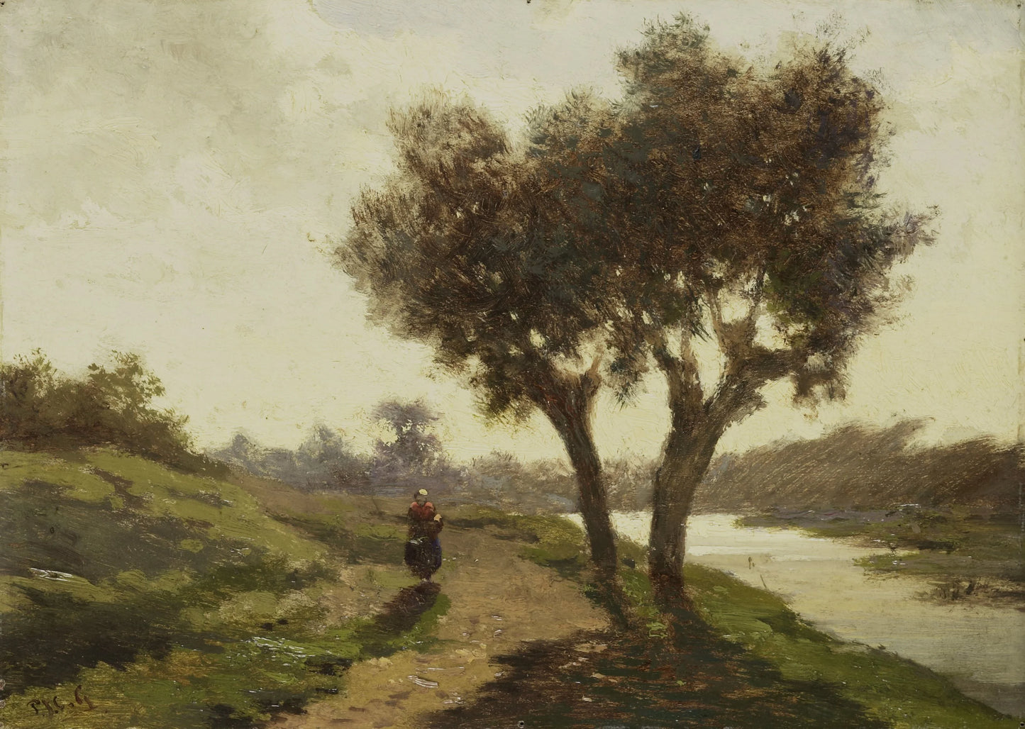 Landscape with two Trees – Paul Joseph Constantin Gabriël Vintage Landscape Art Print | Wall Art Poster