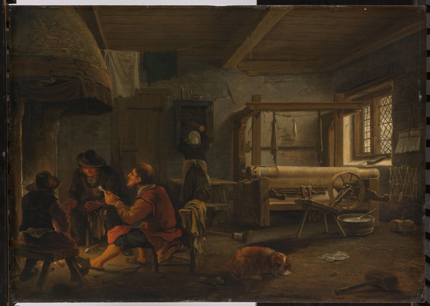 A Weaver's Workshop – Johannes Dircksz. van Oudenrogge Vintage Art Print | Wall Art Poster
