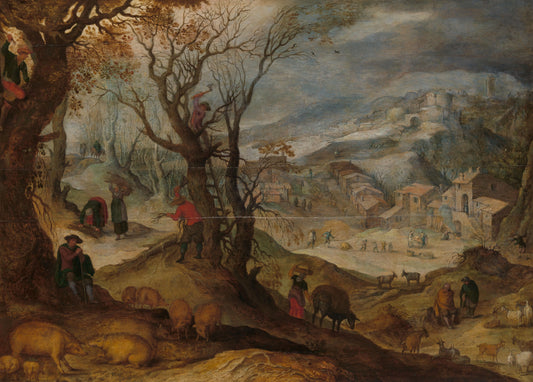Winter Landscape – kopie naar Paul Bril Vintage Landscape Art Print | Wall Art Poster