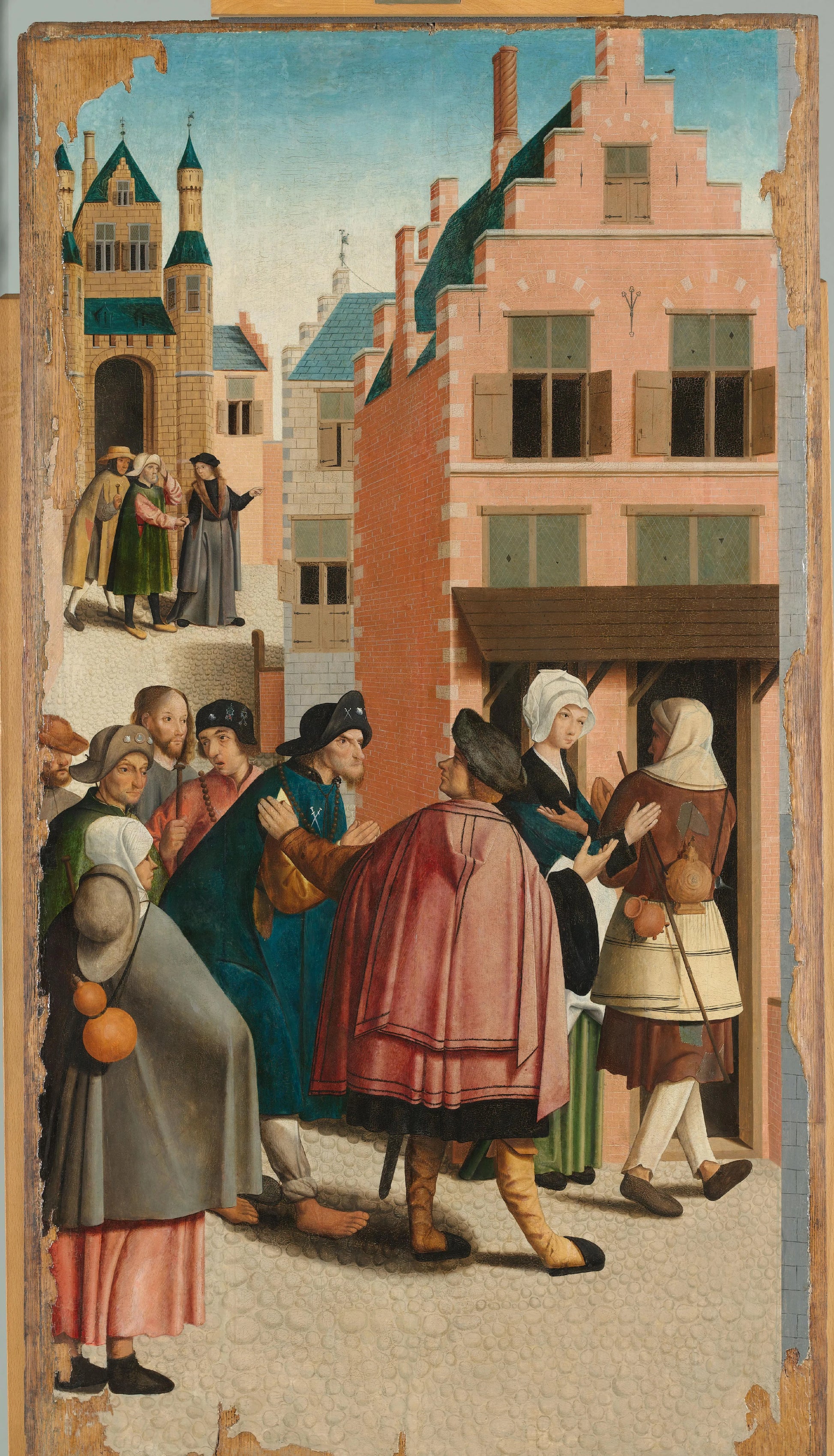 The Seven Works of Mercy – Master of Alkmaar Vintage Cityscape Art Print | Wall Art Poster