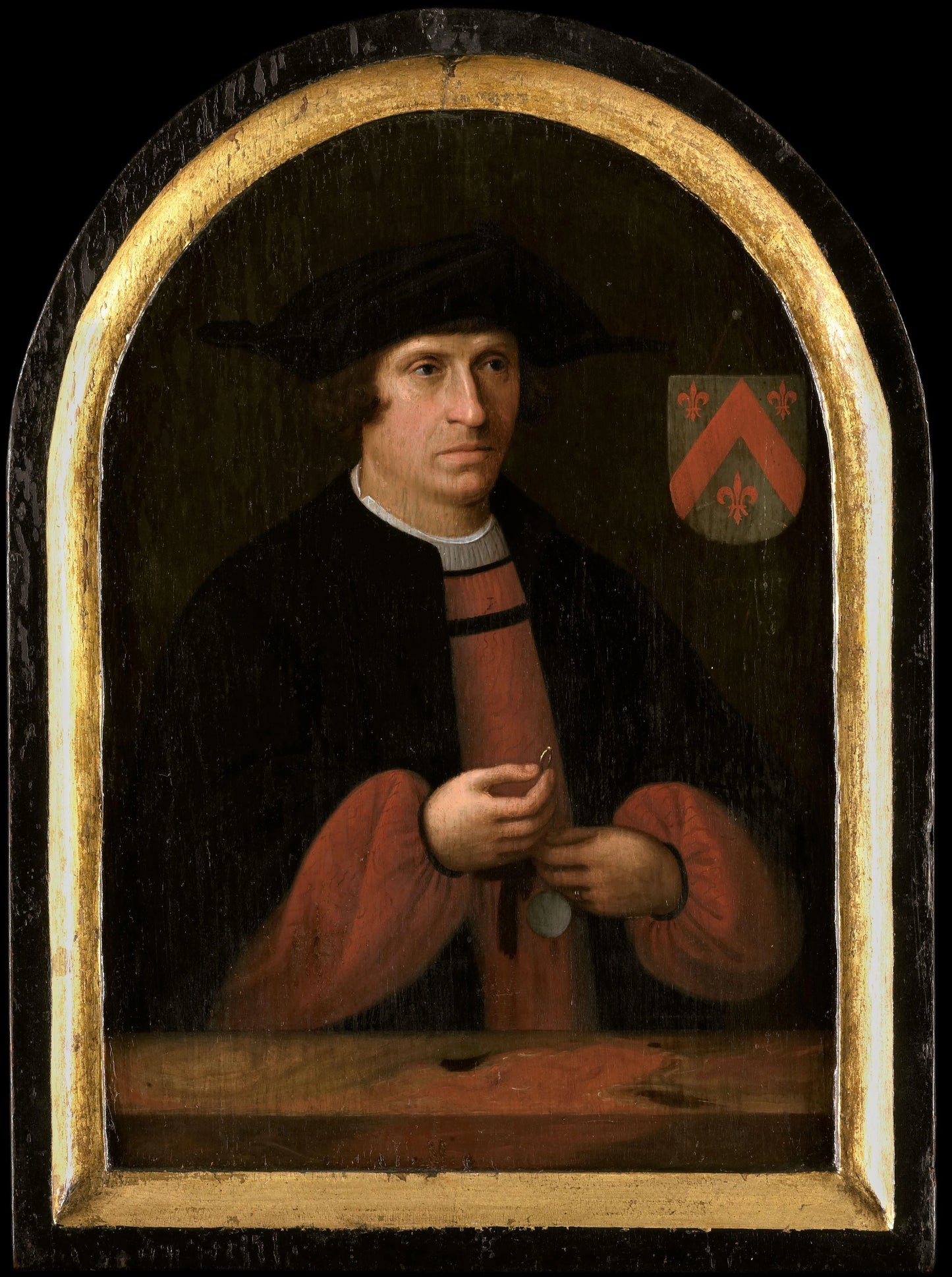 Portrait of Frans van Schoterbosch (c. 1484-?) – attributed to Cornelis Engelsz Vintage Portrait Art Print | Wall Art Poster