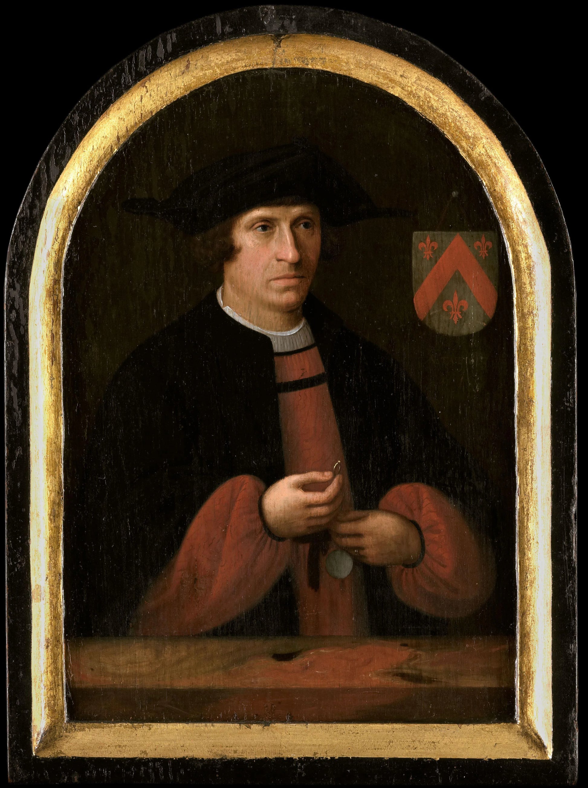 Portrait of Frans van Schoterbosch (c. 1484-?) – attributed to Cornelis Engelsz Vintage Portrait Art Print | Wall Art Poster