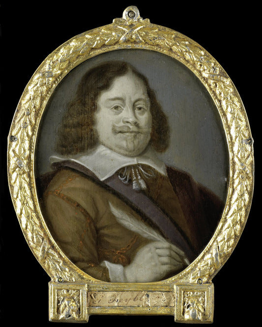 Portrait of Joannes Cools (born 1611), Jurist, Historian and Latin Poet in Hoorn – Arnoud van Halen Vintage Portrait Art Print | Wall Art Poster