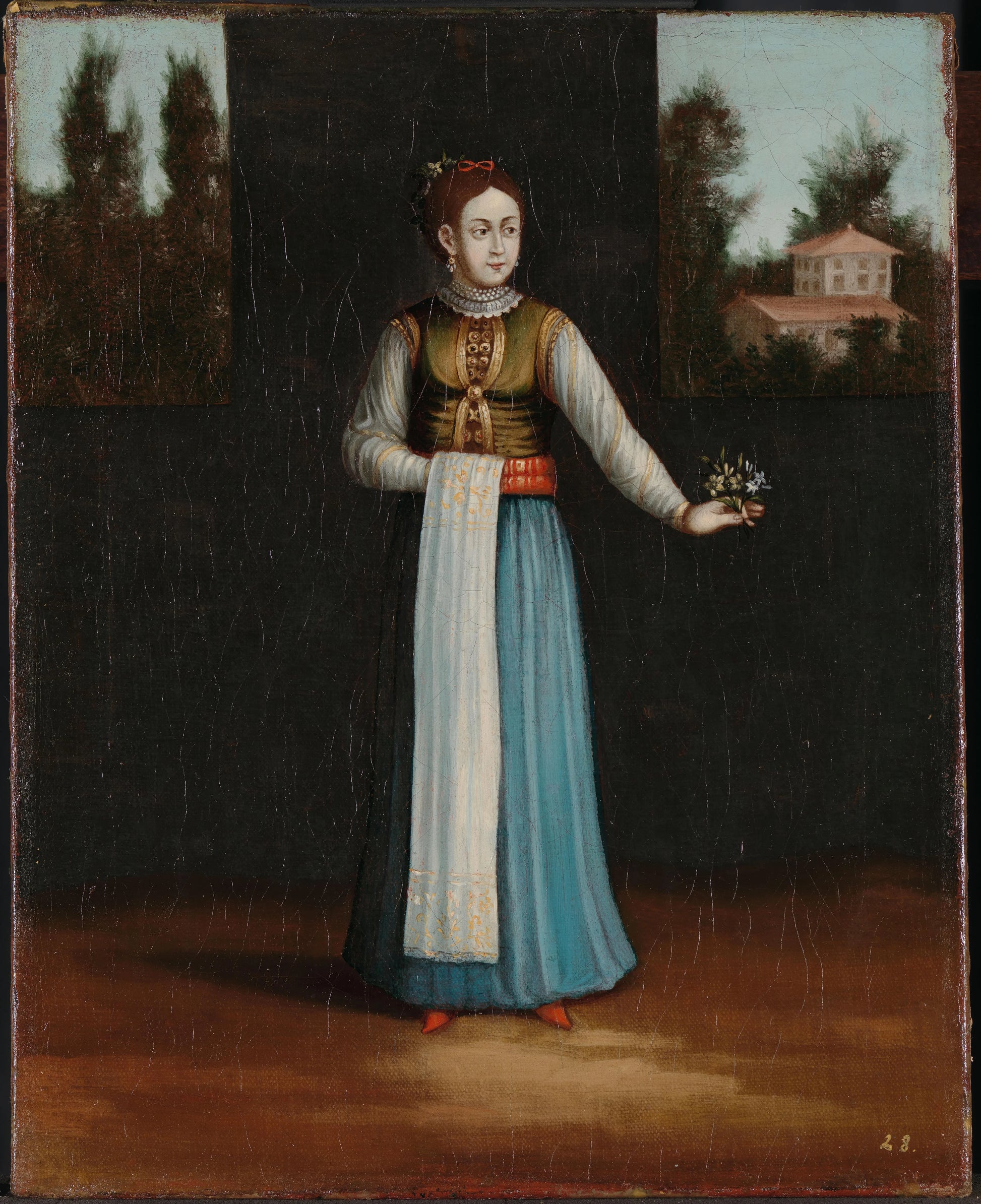 Woman from the Albanian Coast – atelier van Jean Baptiste Vanmour Vintage Art Print | Wall Art Poster