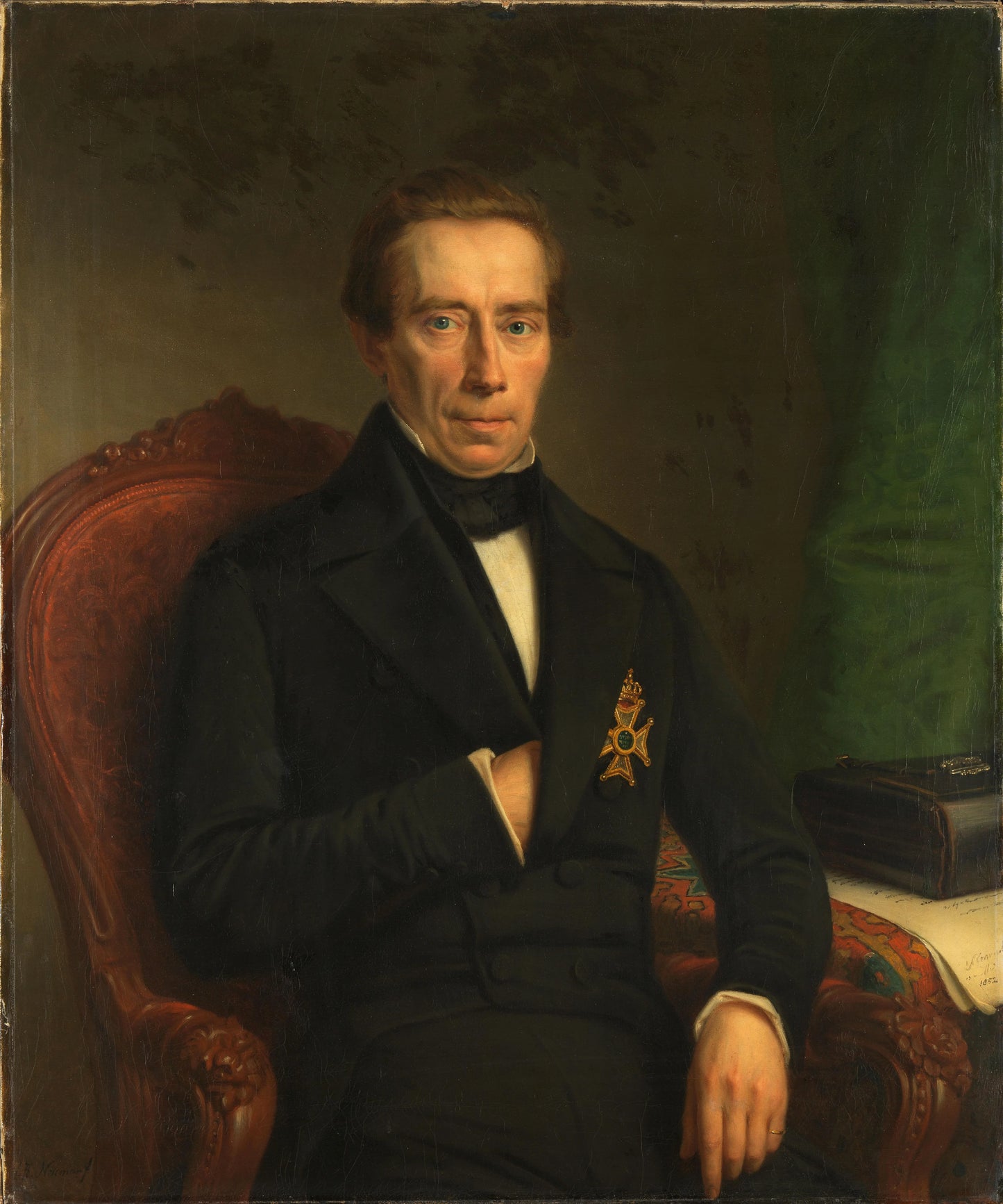 Portrait of Johan Rudolf Thorbecke, Minister of State and Minister of the Interior – Johan Heinrich Neuman Vintage Portrait Art Print | Wall Art Poster