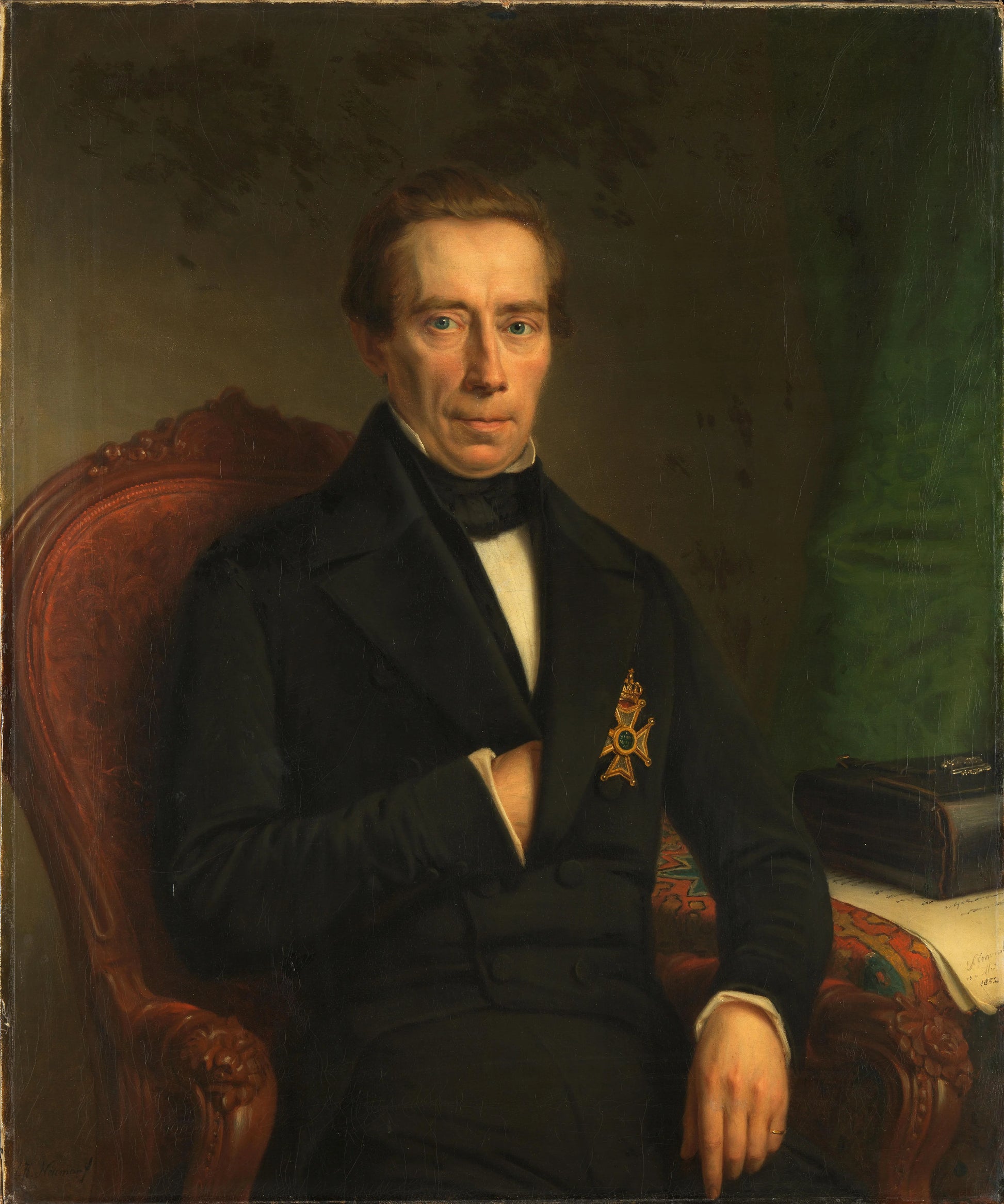 Portrait of Johan Rudolf Thorbecke, Minister of State and Minister of the Interior – Johan Heinrich Neuman Vintage Portrait Art Print | Wall Art Poster