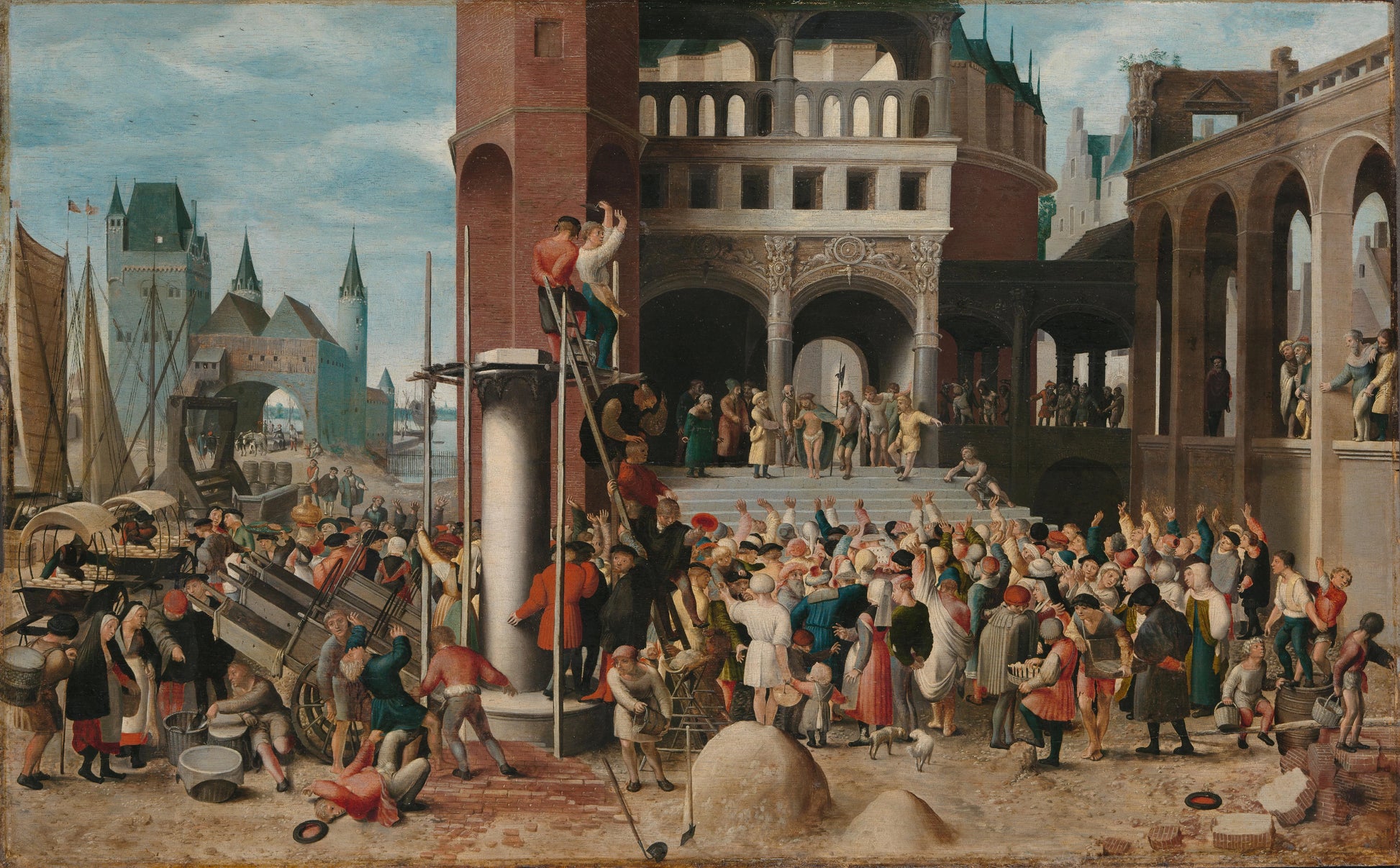 Ecce Homo – Brunswijkse Monogrammist Vintage Harbour Scene Art Print | Wall Art Poster