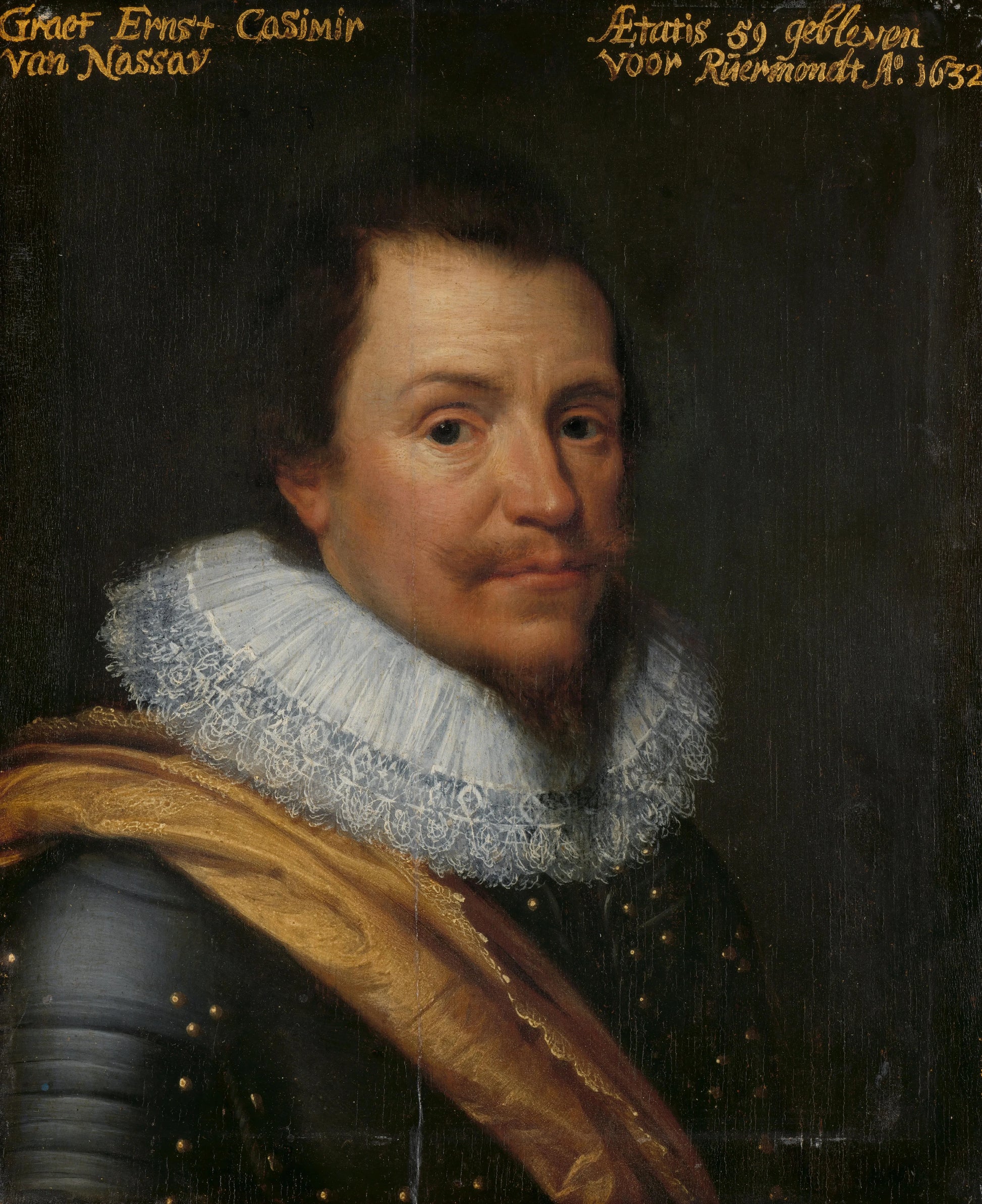 Portrait of Ernst Casimir (1573-1632), Count of Nassau-Dietz – atelier van Michiel Jansz. van Mierevelt Vintage Portrait Art Print | Wall Art Poster