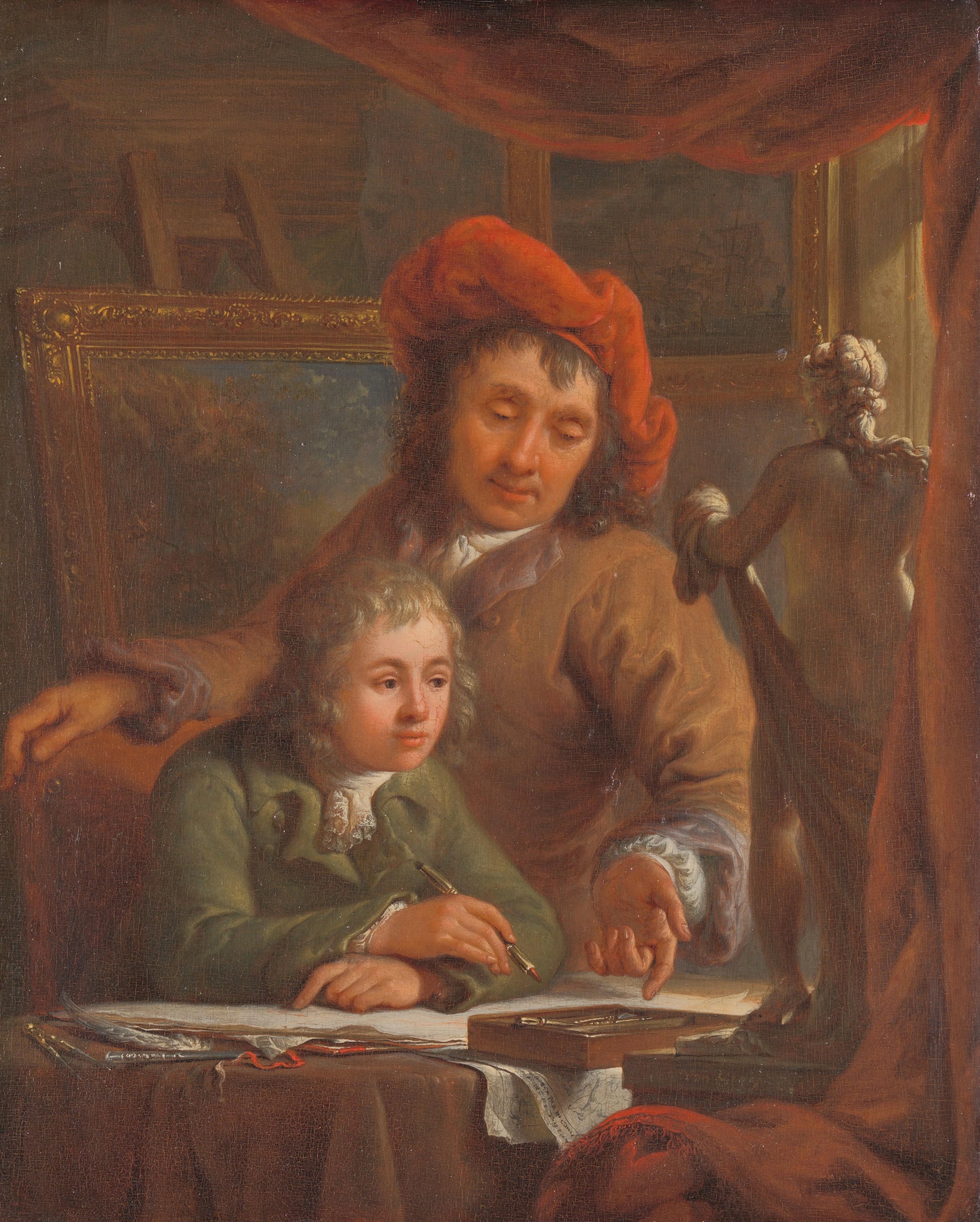 The Drawing Lesson – Abraham van Strij (I) Vintage Art Print | Wall Art Poster