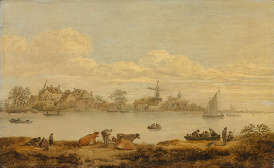 View of a River – anoniem Vintage Landscape Art Print | Wall Art Poster