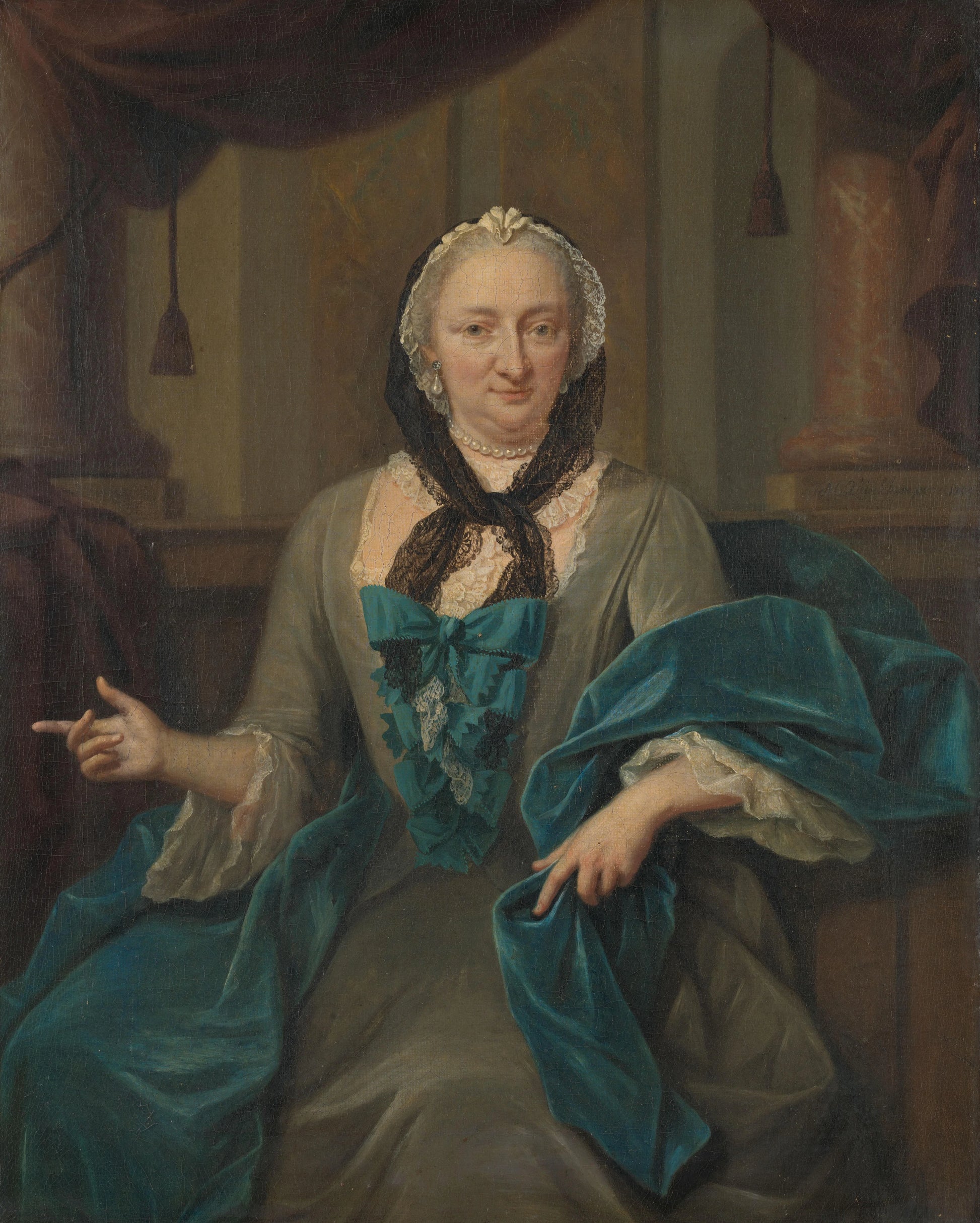 Portrait of Margaretha Trip, Wife of Hendrik van de Poll – Jan Maurits Quinkhard Vintage Portrait Art Print | Wall Art Poster