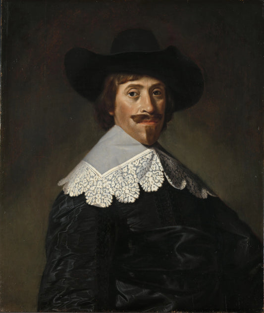 Portrait of Frederik Dircksz Alewijn (1603-1665) – Dirck van Santvoort (signed by artist) Vintage Portrait Art Print | Wall Art Poster