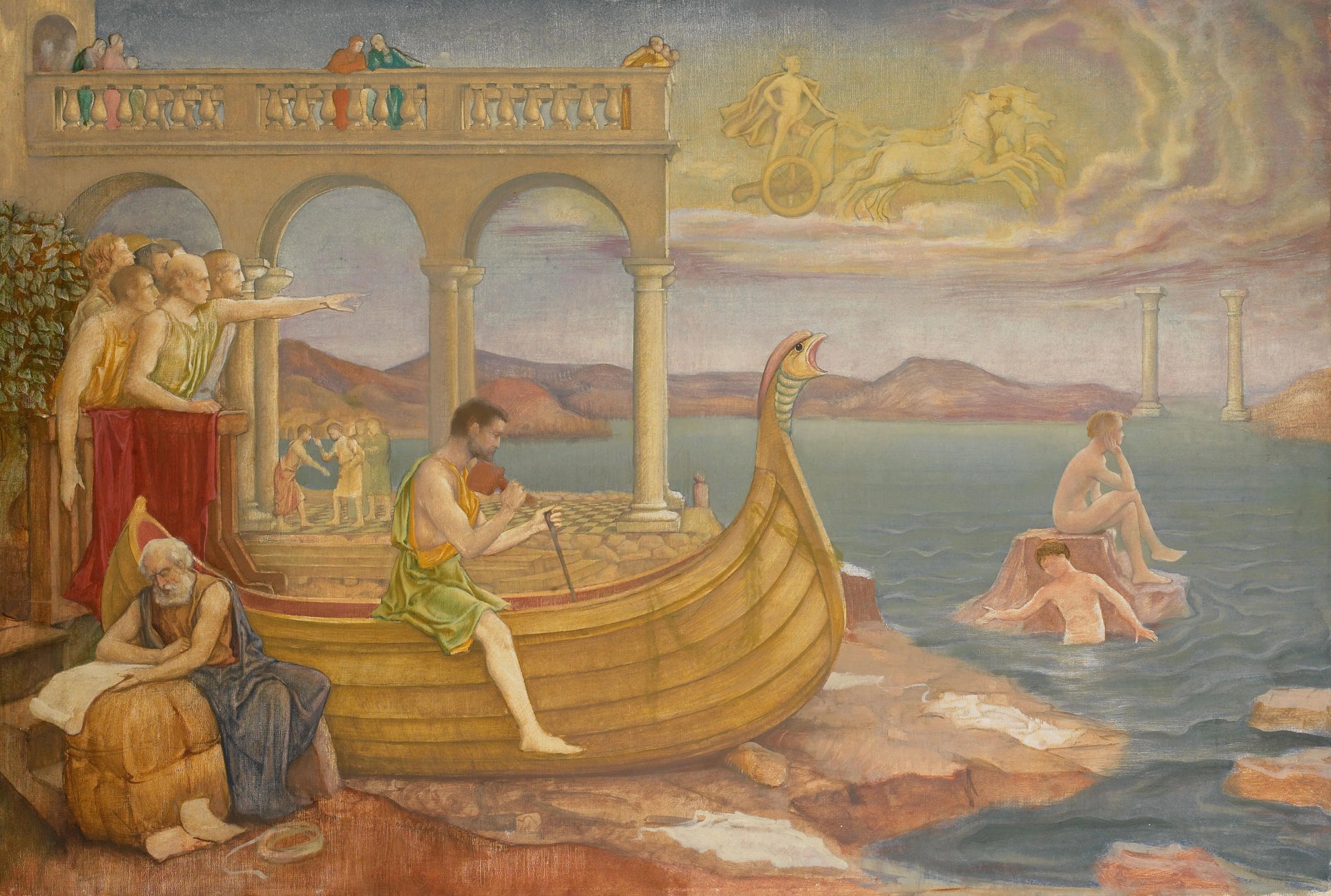 The Building of the 'Argo' – Antoon Derkinderen Vintage Art Print | Wall Art Poster